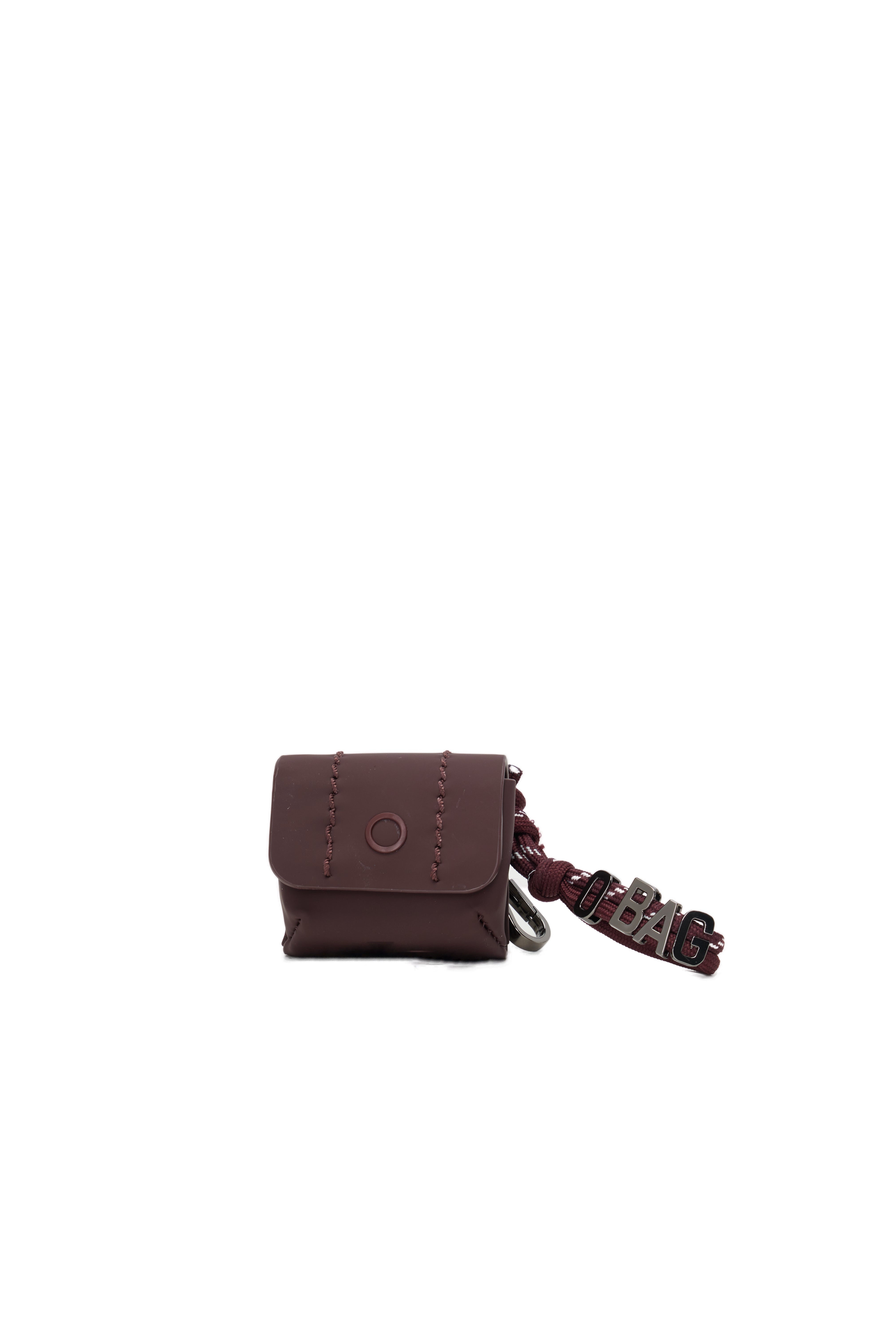 Accessoire Charms Pods Avec Mousqueton O Bag Crocus Tissu Gommé Bordeaux