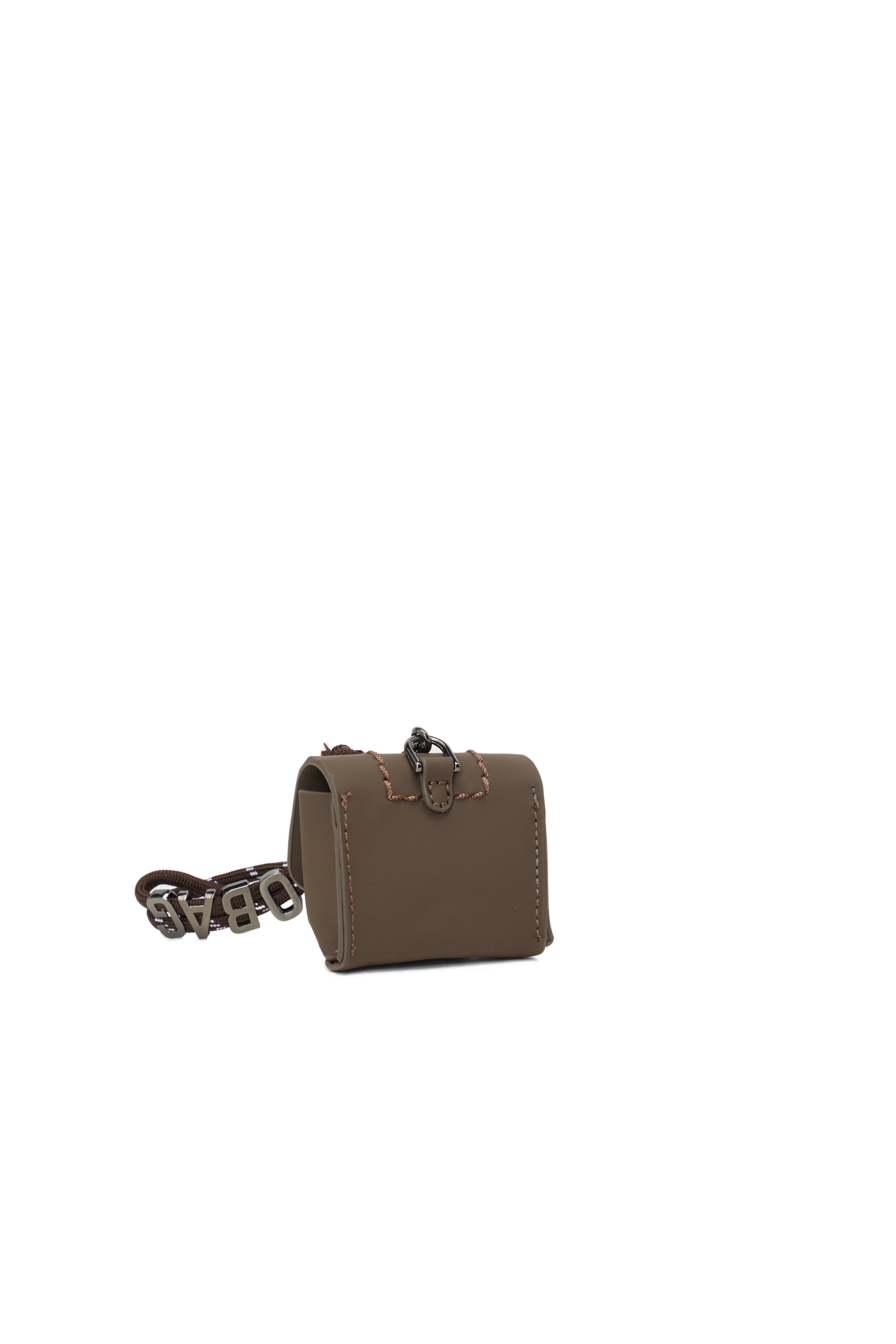 Accessoire Charms Pods Avec Mousqueton O Bag Crocus Tissu Gommé Chocolat