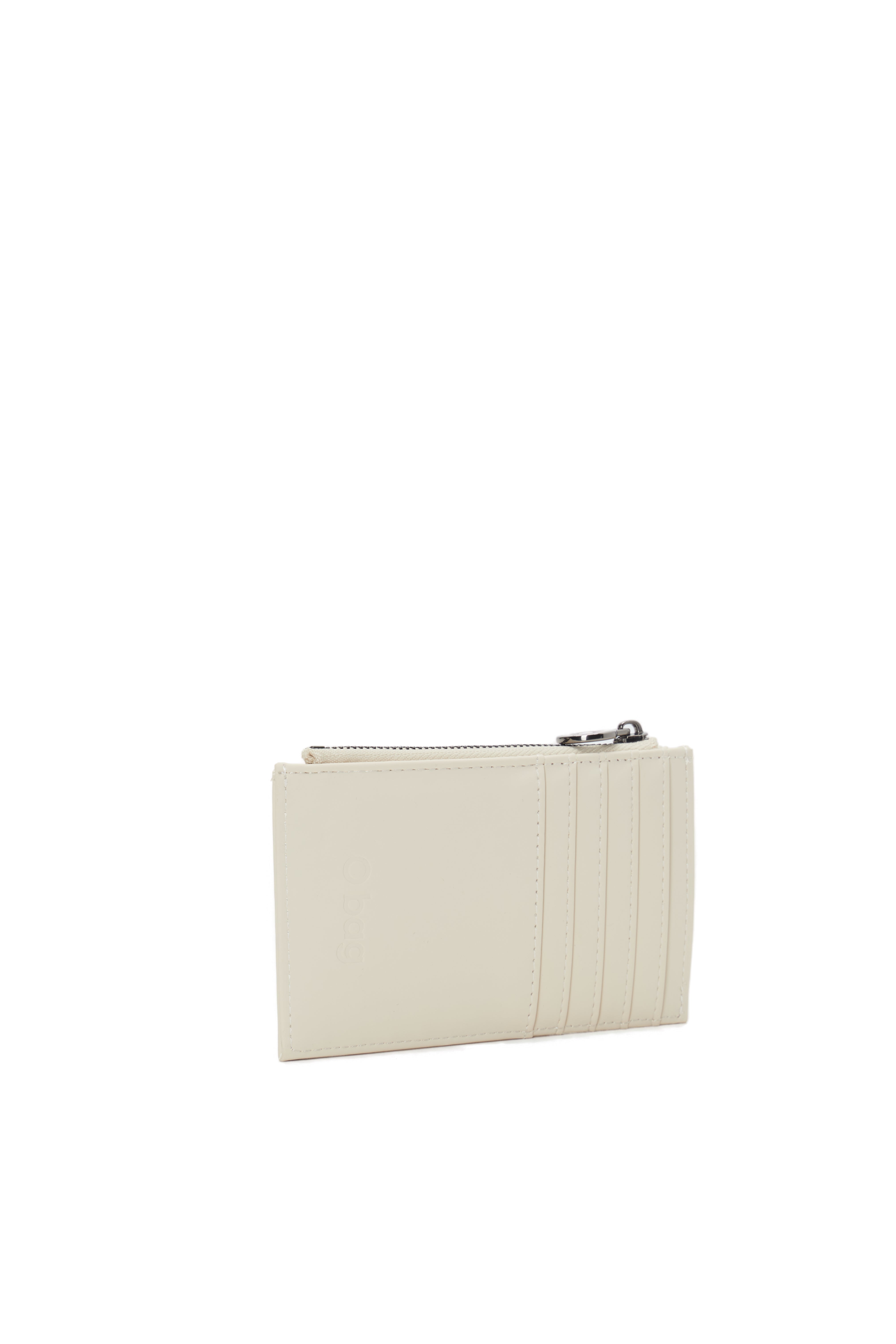 Accessoire Porte-Cartes Zippé O Bag Anemone Tissu Gommé Beurre
