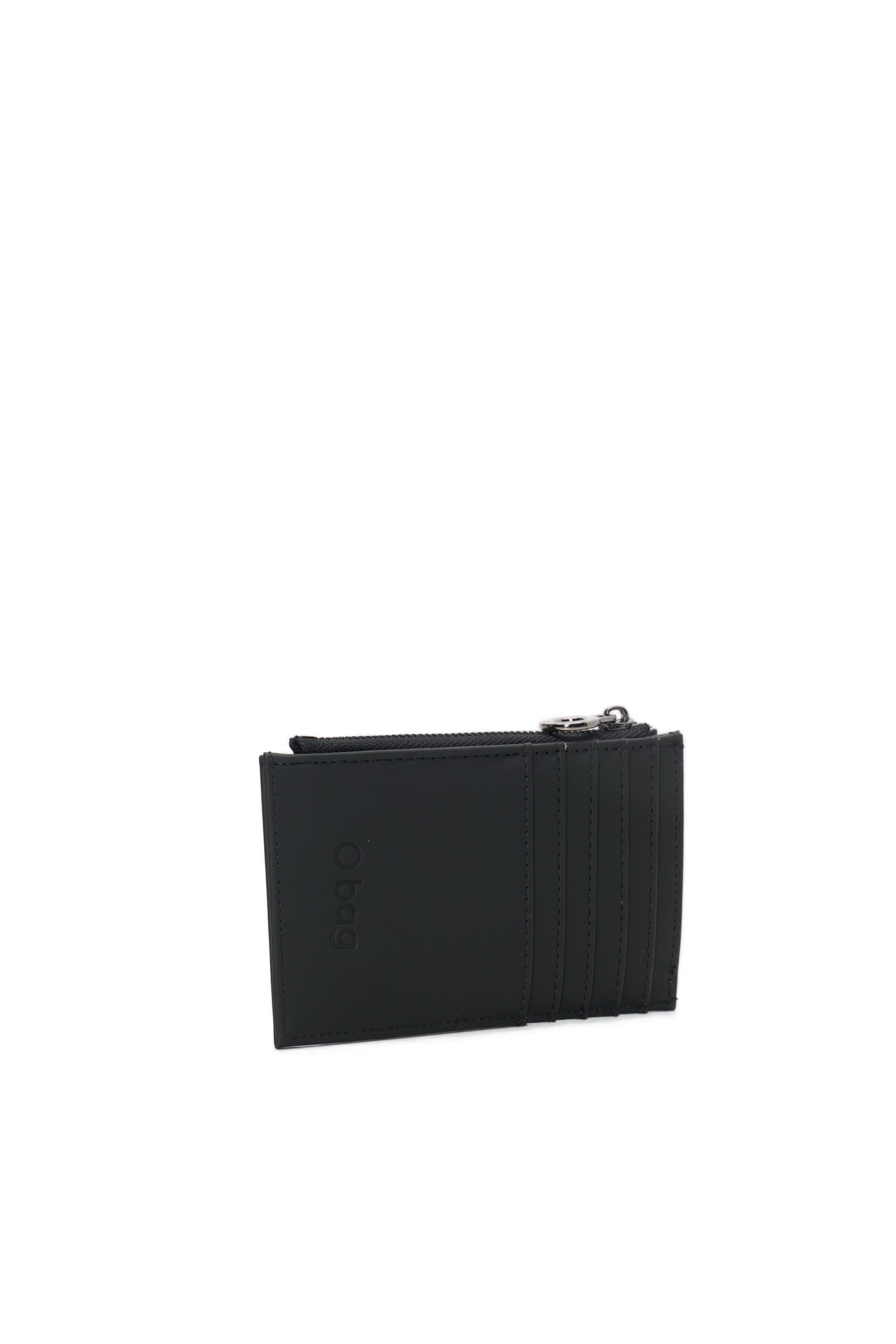 Accessoire Porte-Cartes Zippé O Bag Anemone Tissu Gommé Noir