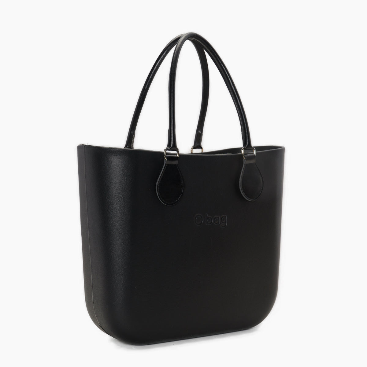 Borsa Composta O Bag Manico Midi E Sacca Tessuto Vanila Rose Nero