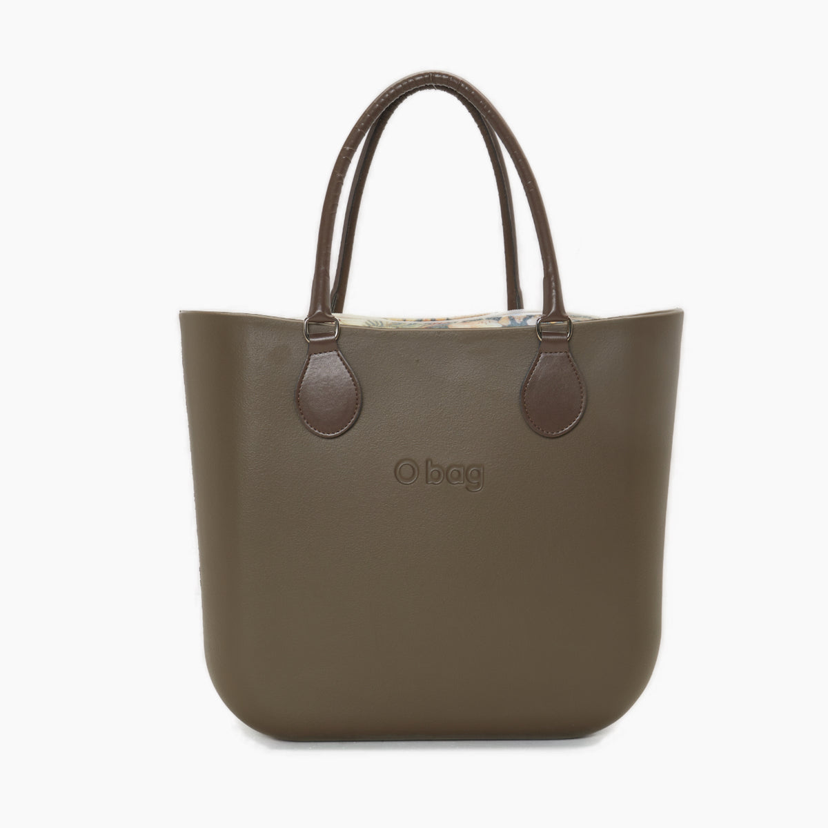 Borsa Composta O Bag Manico Midi E Sacca Tessuto Vanila Rose Noce
