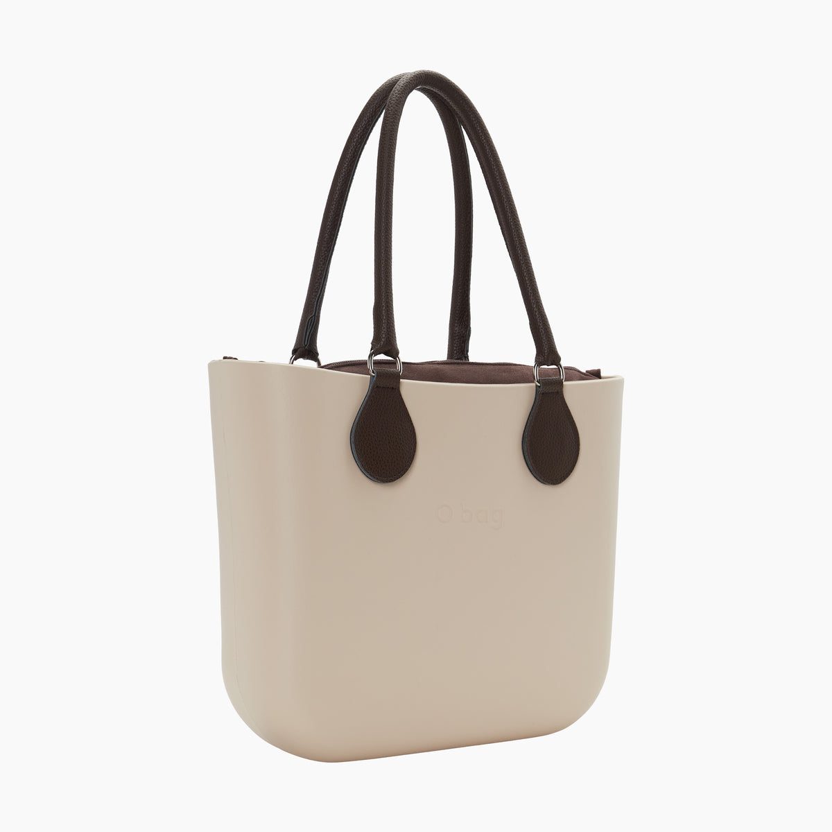 Assembled Bag O Bag Mini Midi Handle And Inner Bag Synthetic Fabric Suede Effect Sand