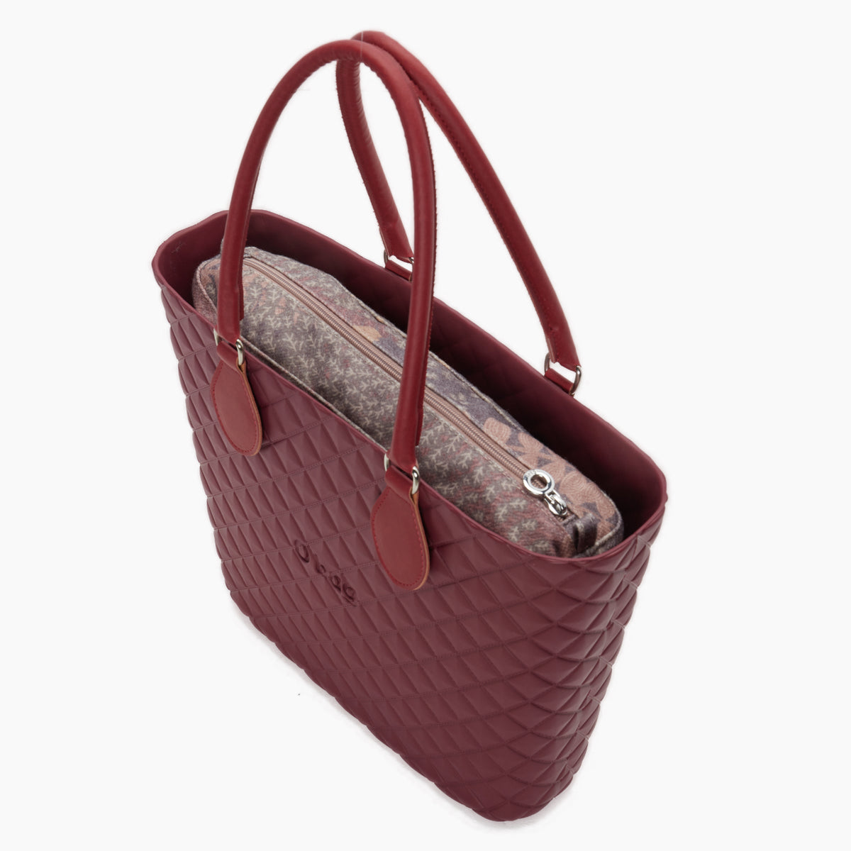 Assembled Bag O Bag Urban Midi Midi Handle And Inner Bag Fabric Bouquet D'Autunno Berry