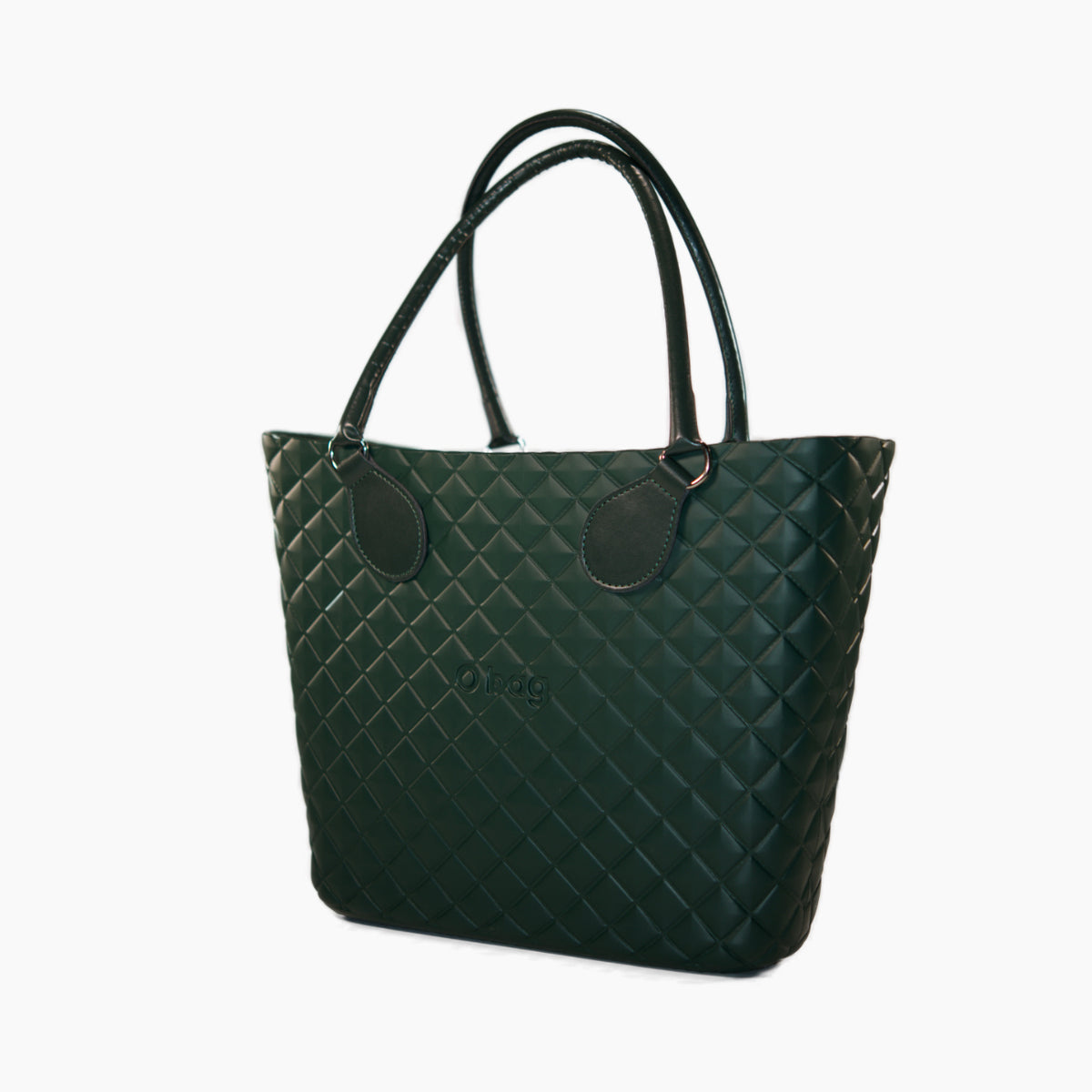 Borsa Composta O Bag Urban Midi Manico Midi E Sacca Tessuto Passiflora Verde