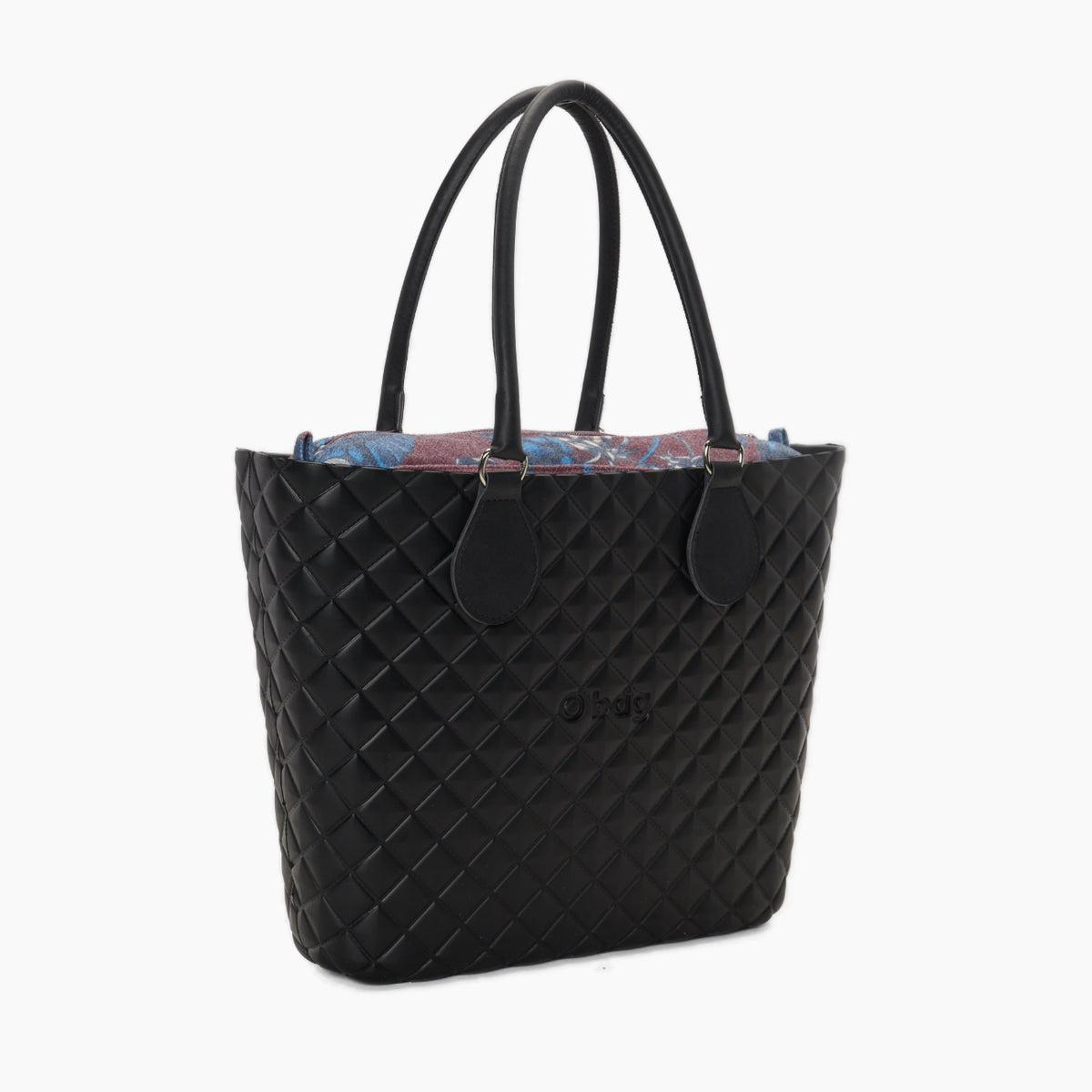 Assembled Bag O Bag Urban Midi Midi Handle And Inner Bag Fabric Wild Berries Black