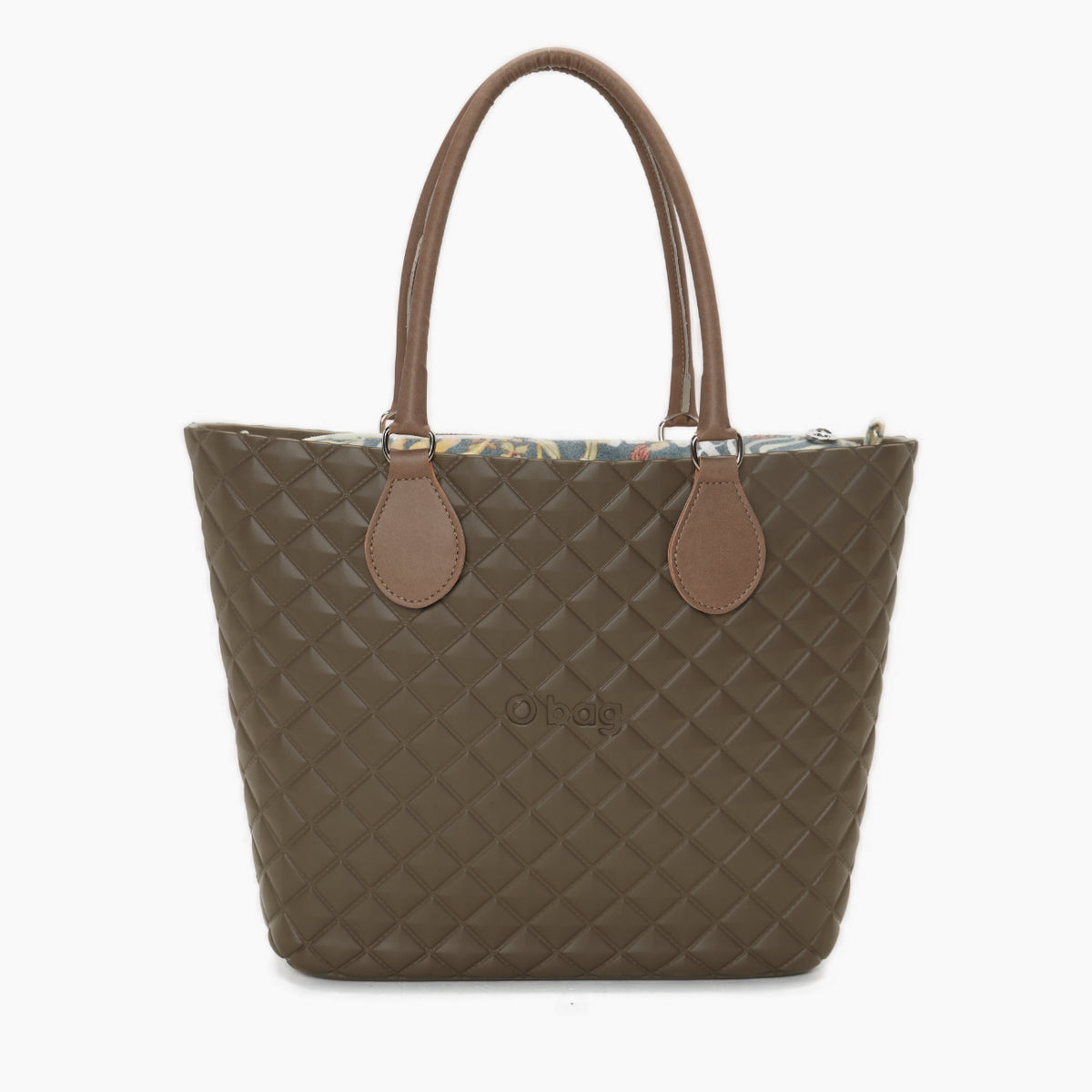 Borsa Composta O Bag Urban Midi Manico Midi E Sacca Tessuto Vanila Rose Noce