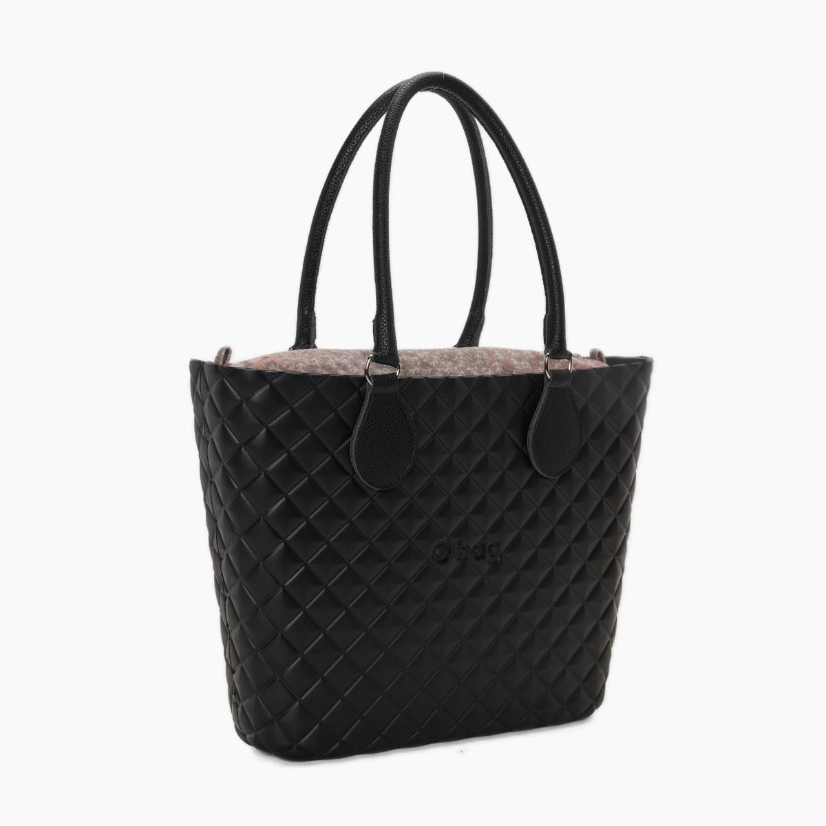 Assembled Bag O Bag Urban Midi Midi Handle And Inner Bag Fabric Bouquet D'Autunno Black