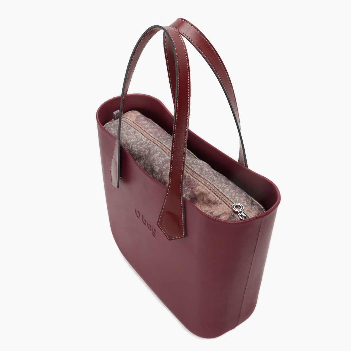 Borsa Composta O Bag Manico Lungo A Punta E Sacca Tessuto Bouquet D'Autunno Berry
