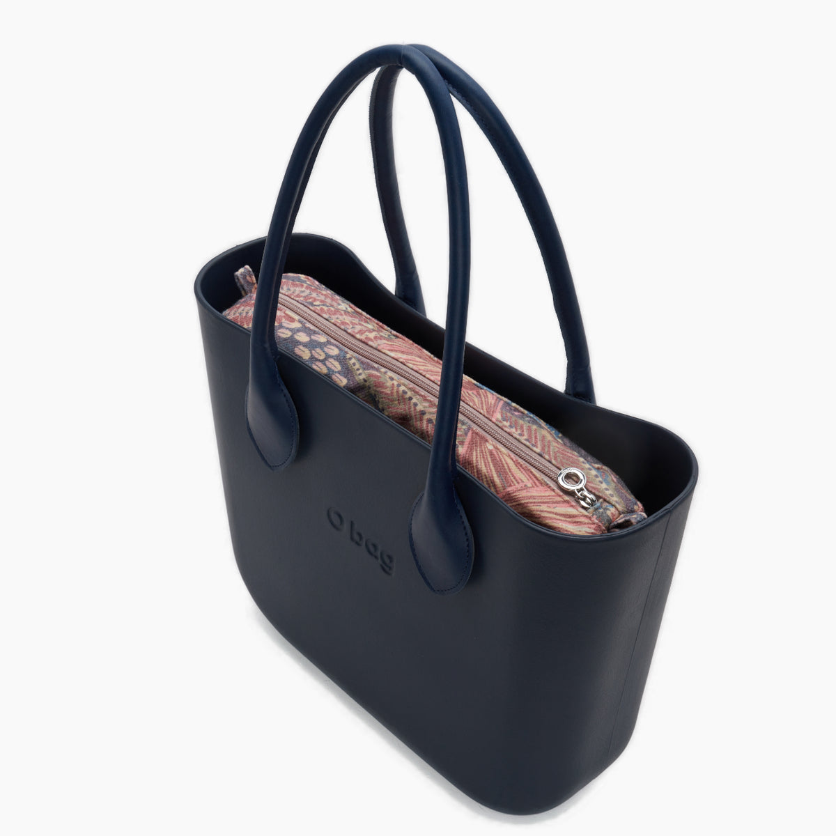 Borsa Composta O Bag Manico Lungo A Cuore E Sacca Tessuto Dry Garden Blu Navy