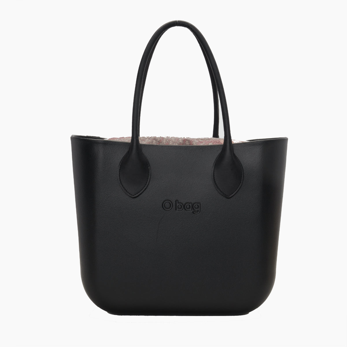 Borsa Composta O Bag Manico Lungo A Cuore E Sacca Tessuto Bouquet D'Autunno Nero