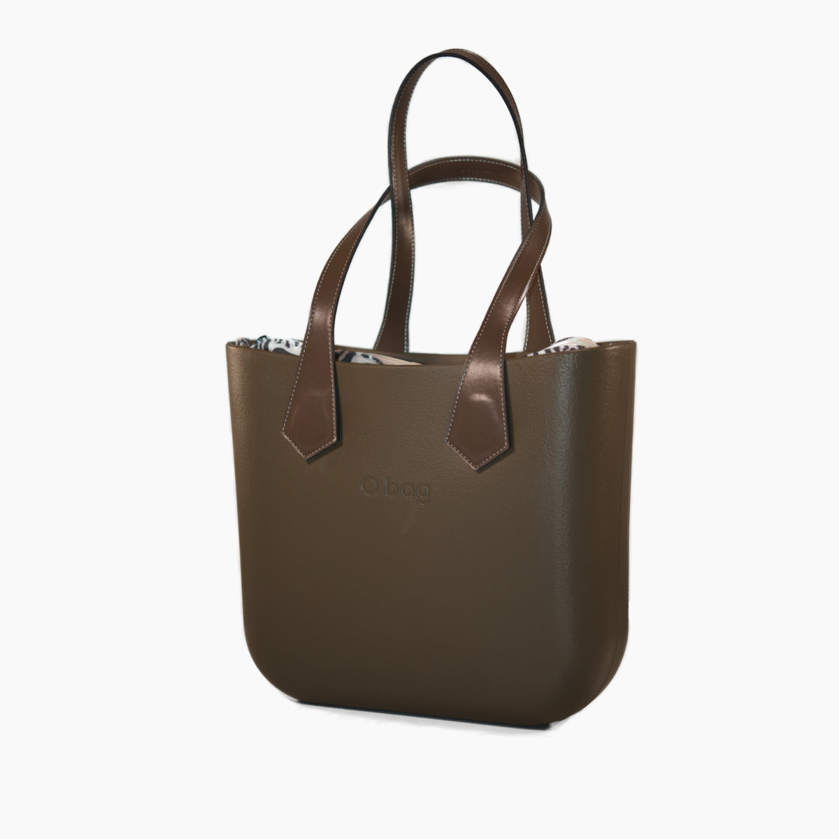 Komplette O Bag Mini mit Langer Spitzhenkel und Innentasche aus Urban-Zebra-Stoff