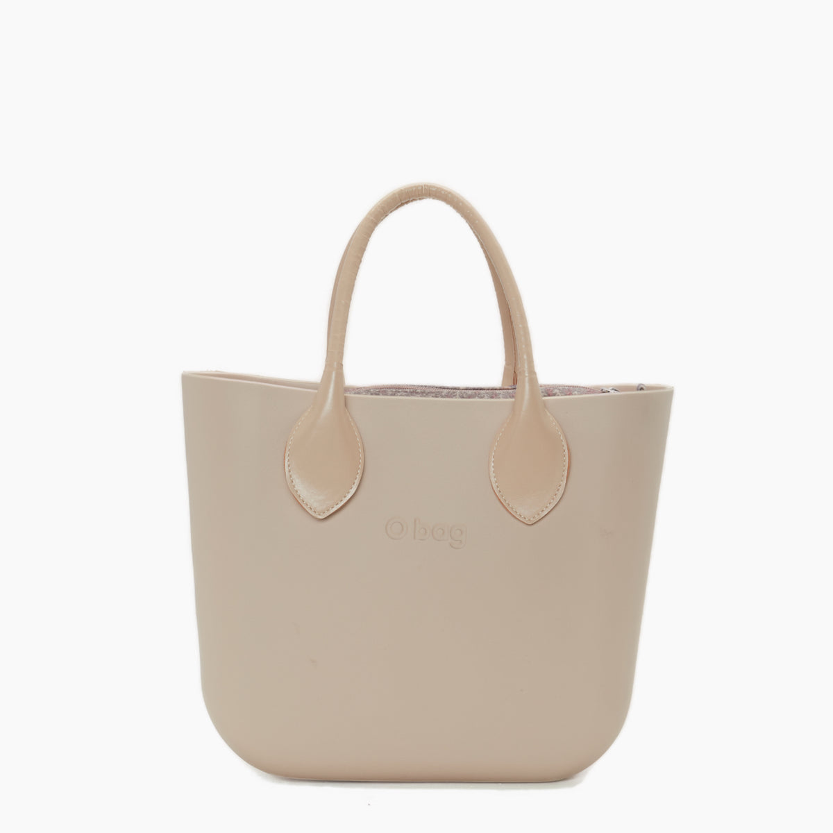 Bolso Compuesto O Bag Mini Asa Corta En Forma De Corazón Y Bolsa Interior Tejido Bouquet D'Autunno Arena