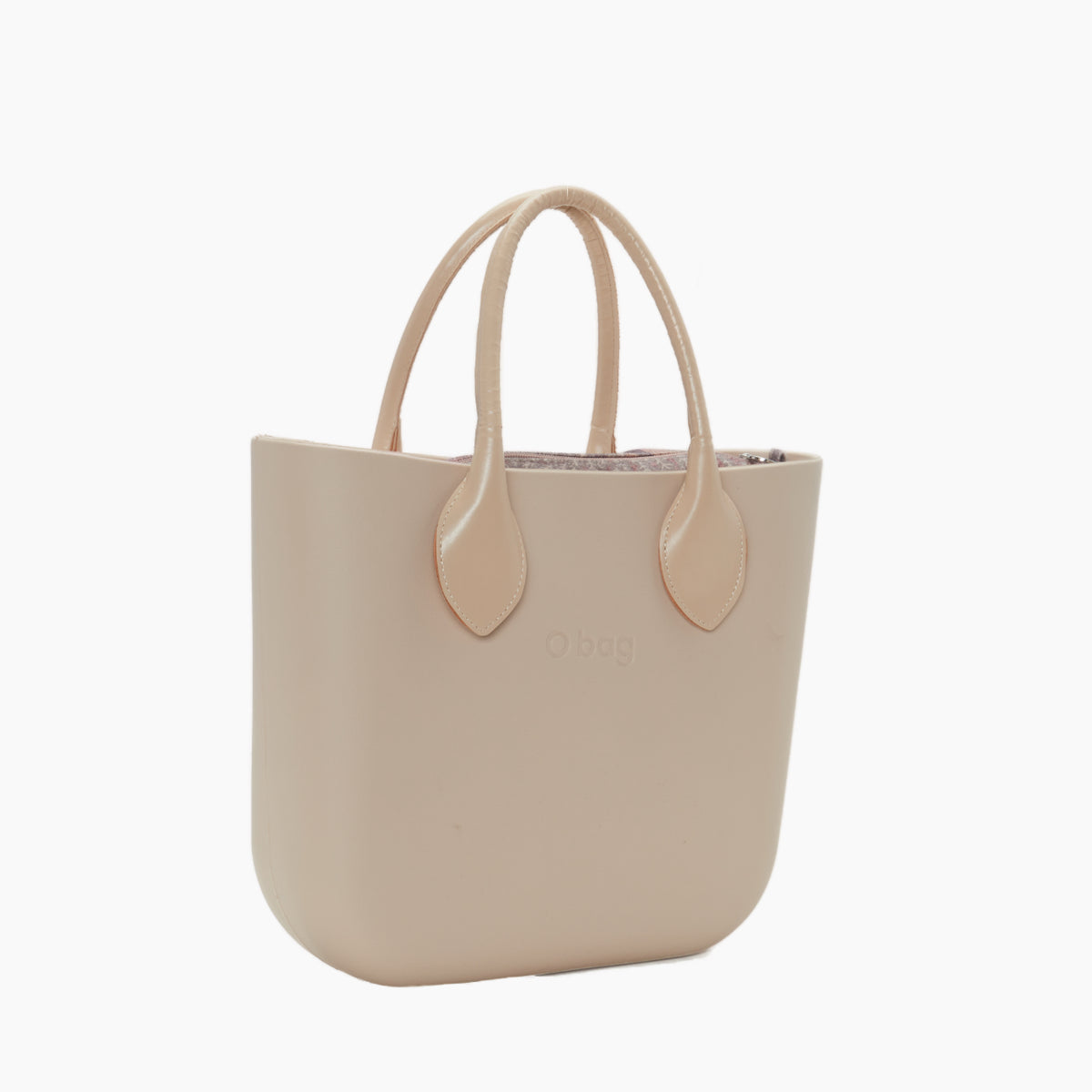 Bolso Compuesto O Bag Mini Asa Corta En Forma De Corazón Y Bolsa Interior Tejido Bouquet D'Autunno Arena