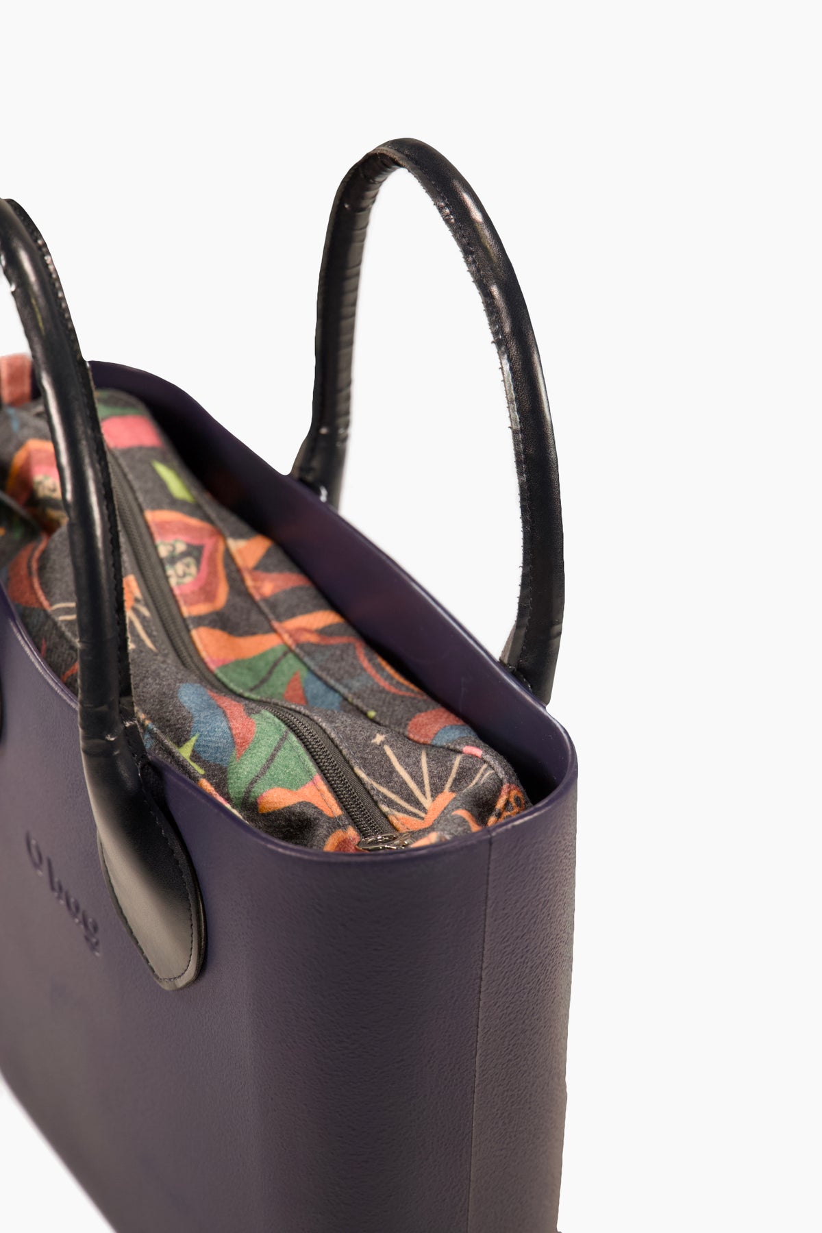 Borsa Composta O Bag Mini Manico Corto A Cuore E Sacca Tessuto Notturno