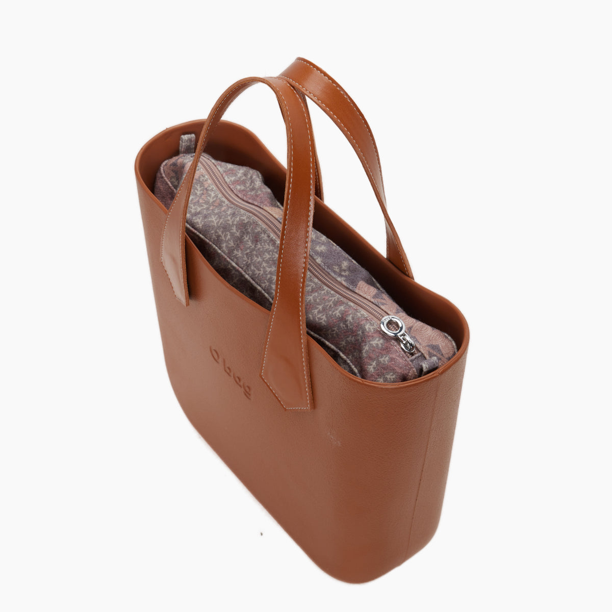 Sac Composé O Bag Mini Anse Courte Pointue Et Sac Intérieur Tissu Bouquet D'Autunno Brioche