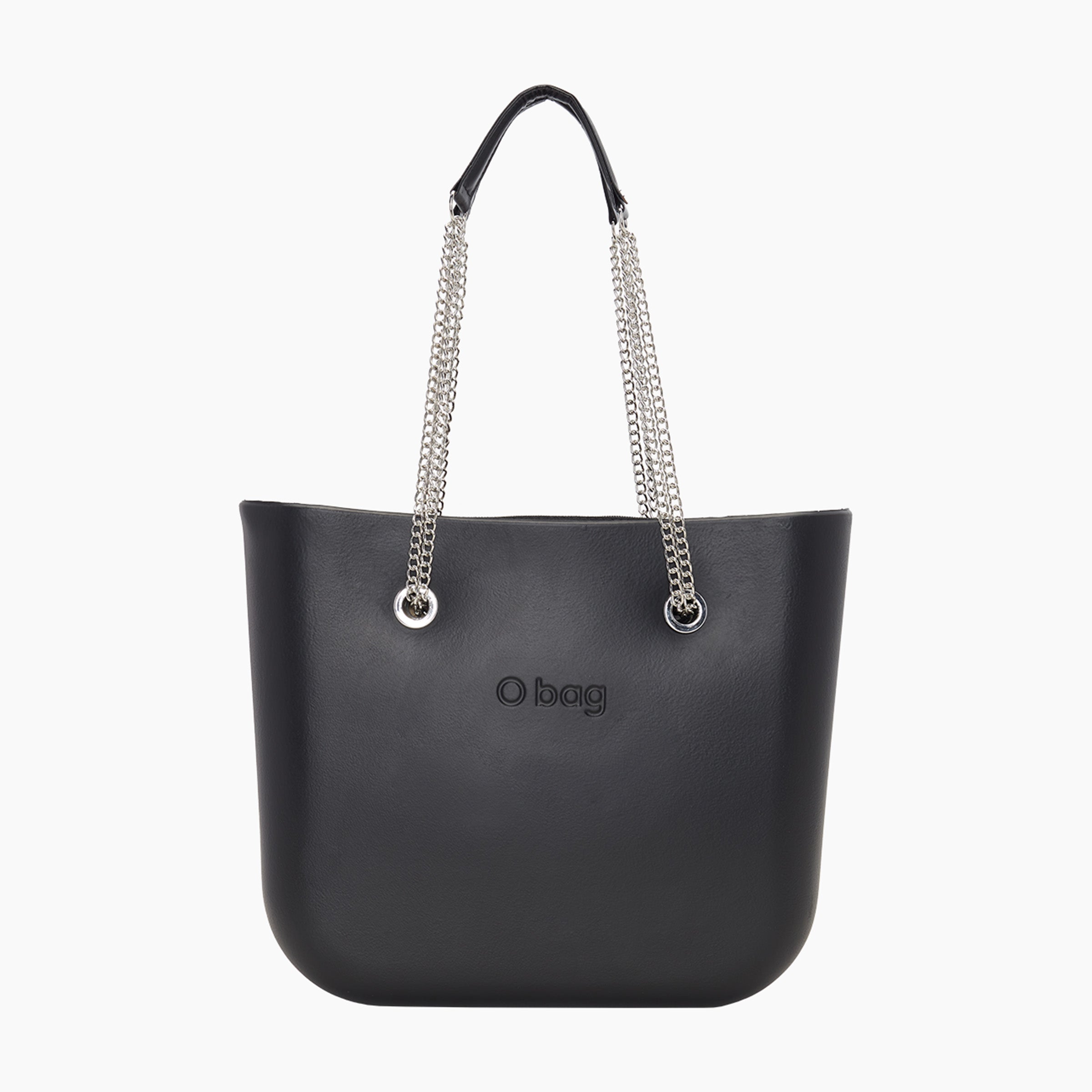 O bag con manico lungo a catena a "T" e sacca canvas