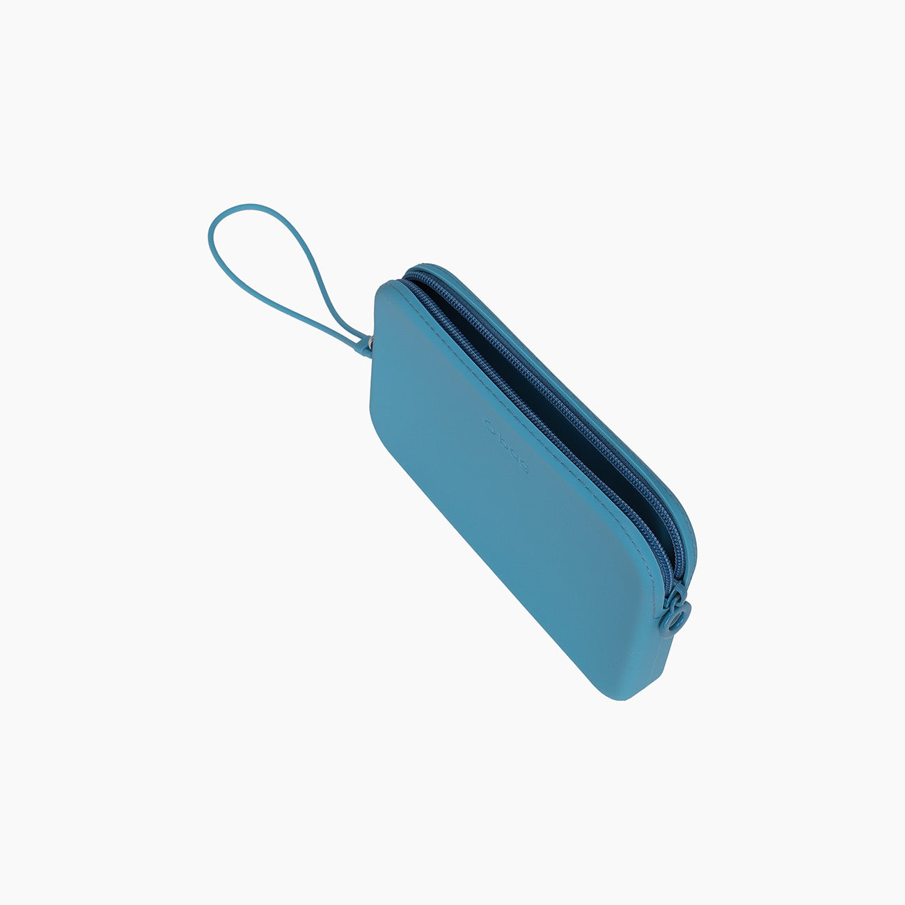 Accessory Pouch With Zip And Short Handle O Bag Fiesta Silicone Light Blue