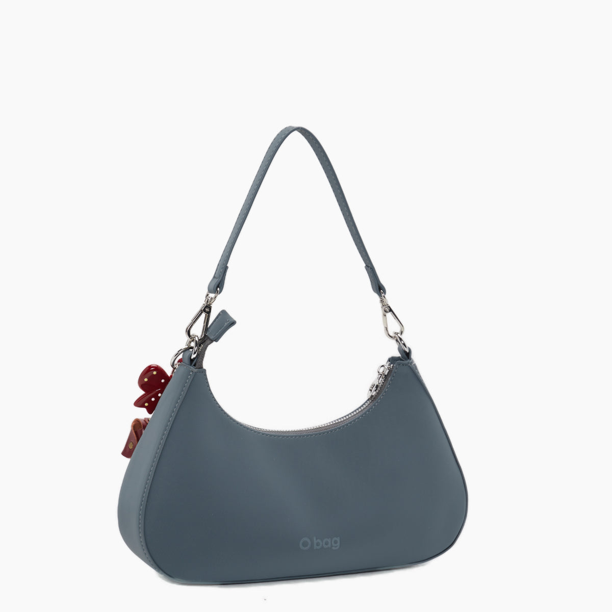 Complete Shoulder Bag With Zip Closure O Bag Hobo Iris New Sugar Paper Blue Rubberized Fabric