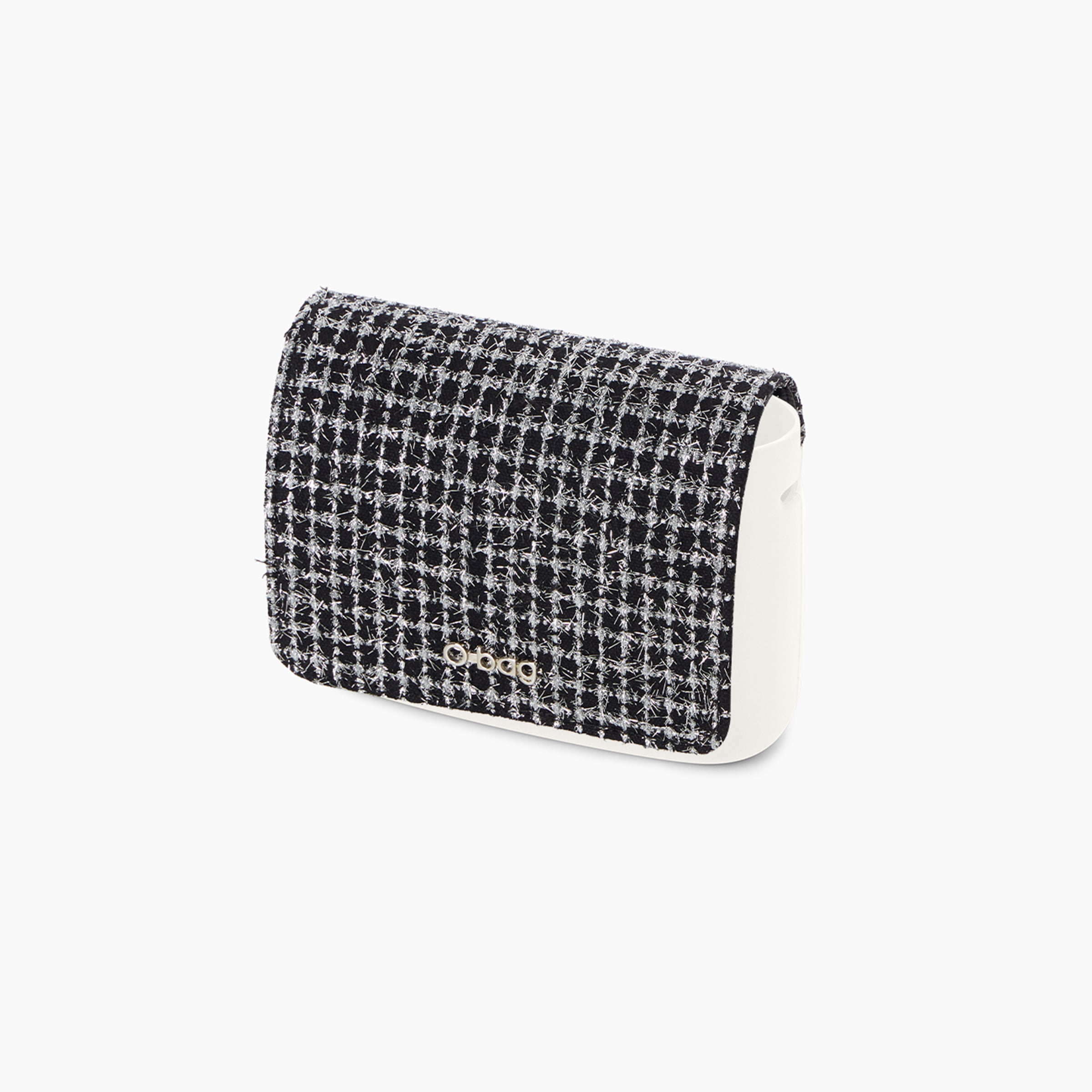 Silberfarbene O pocket Klappe aus Lamé