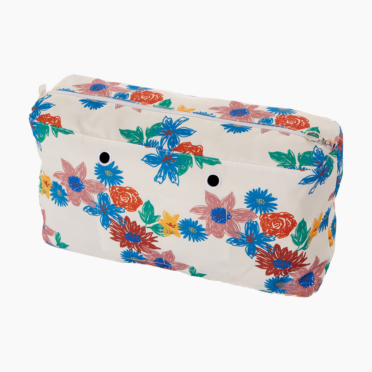 Inner Zip Bag O Bag Beach Fabric Cotton Polyester Print Flower Heather Multicolour