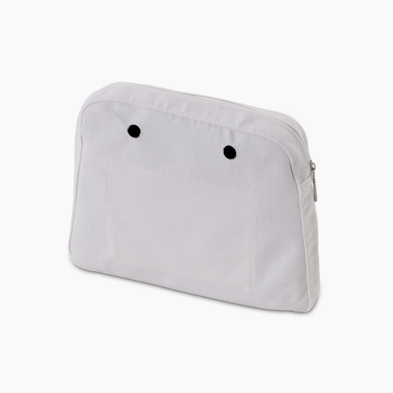O bag reverese Innentasche aus weißem Canvas