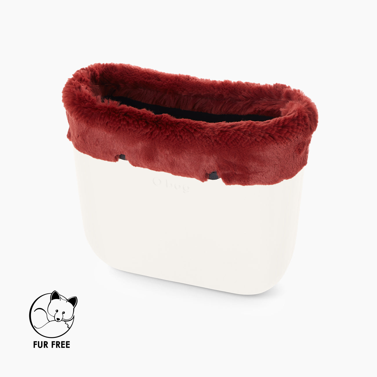 Bordo O bag Mini fibra sintetica lapin bordeaux