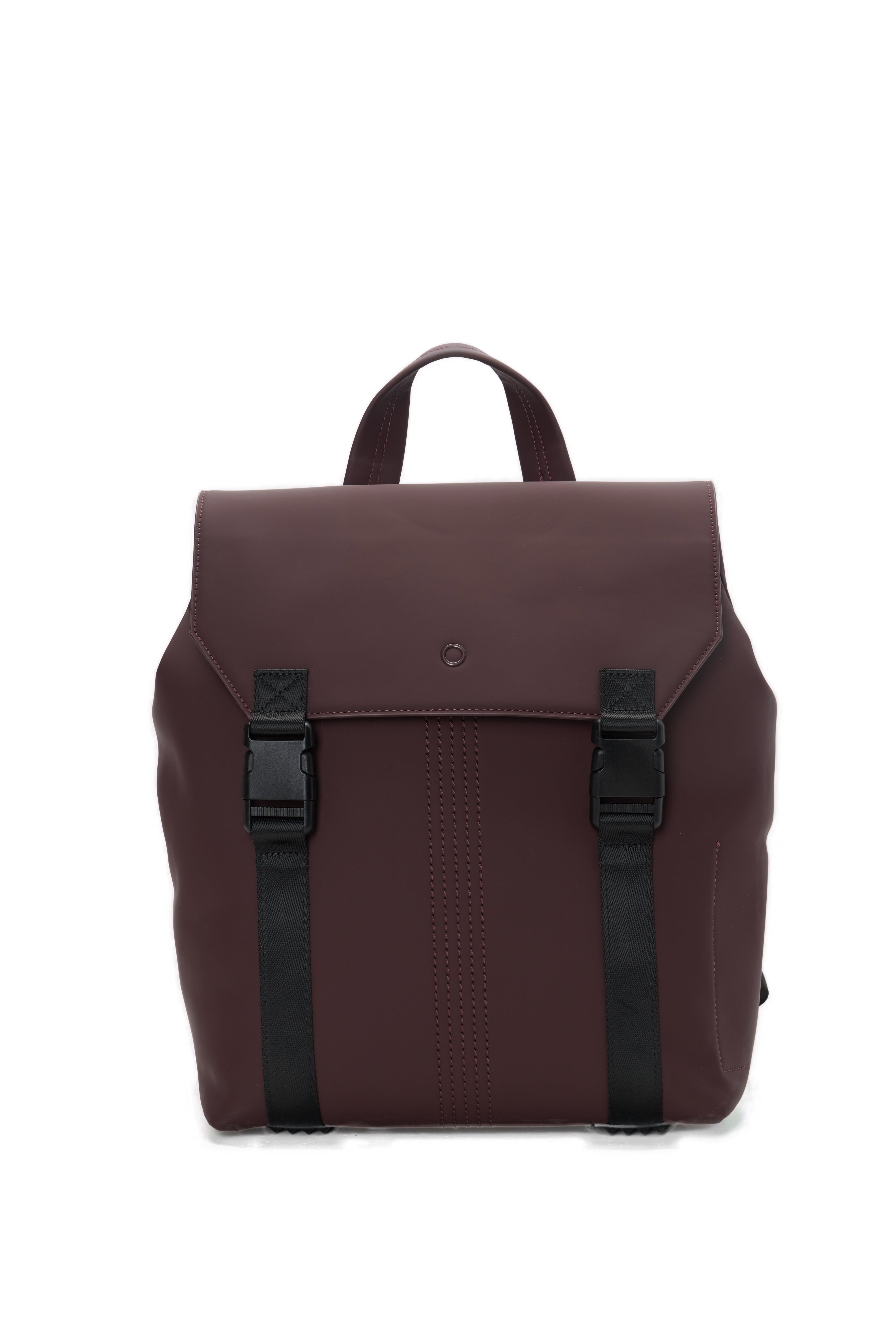 Sac À Dos Complet Avec Bretelle O Bag Livigno Tissu Gommé Bordeaux