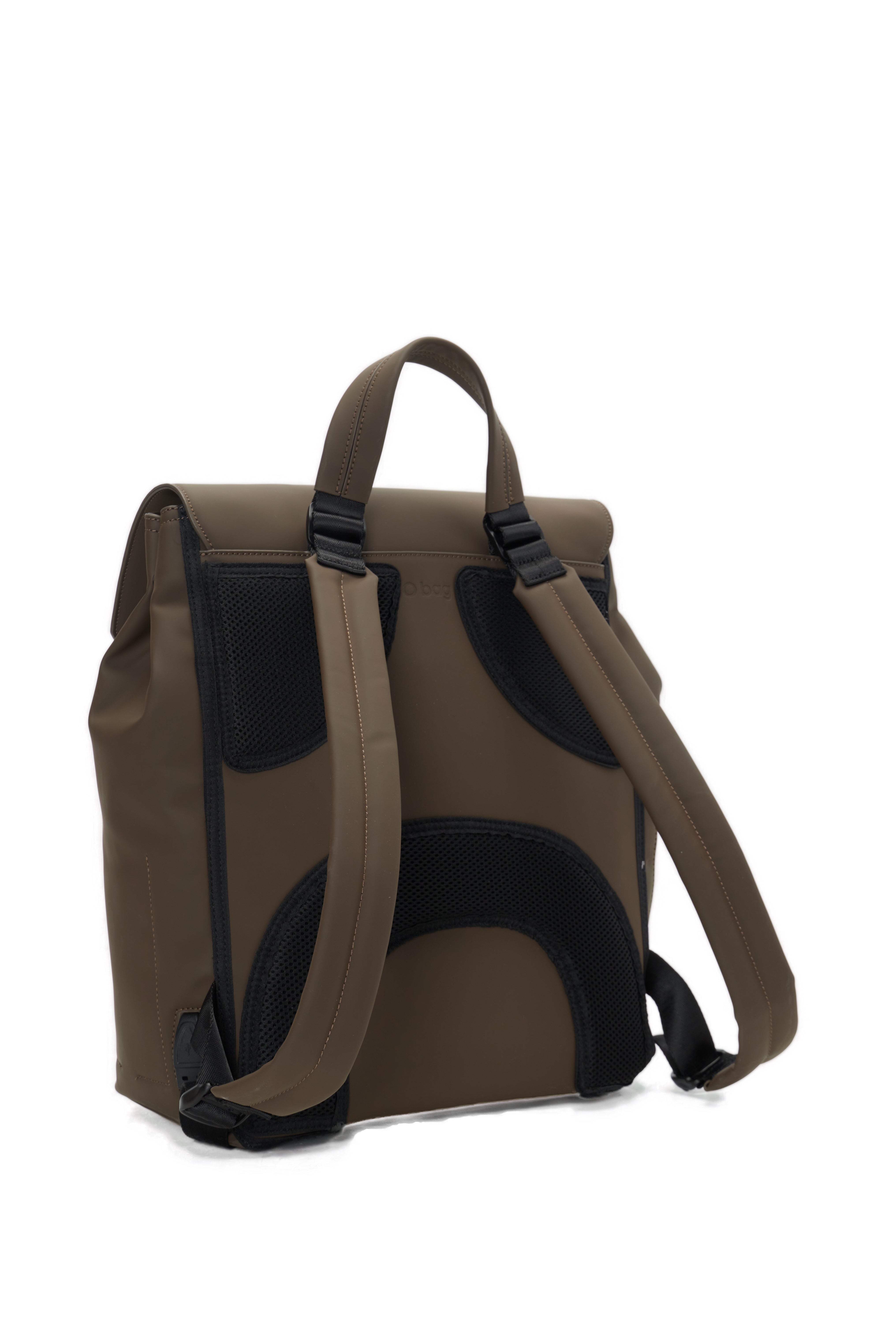 Sac À Dos Complet Avec Bretelle O Bag Livigno Tissu Gommé Chocolat