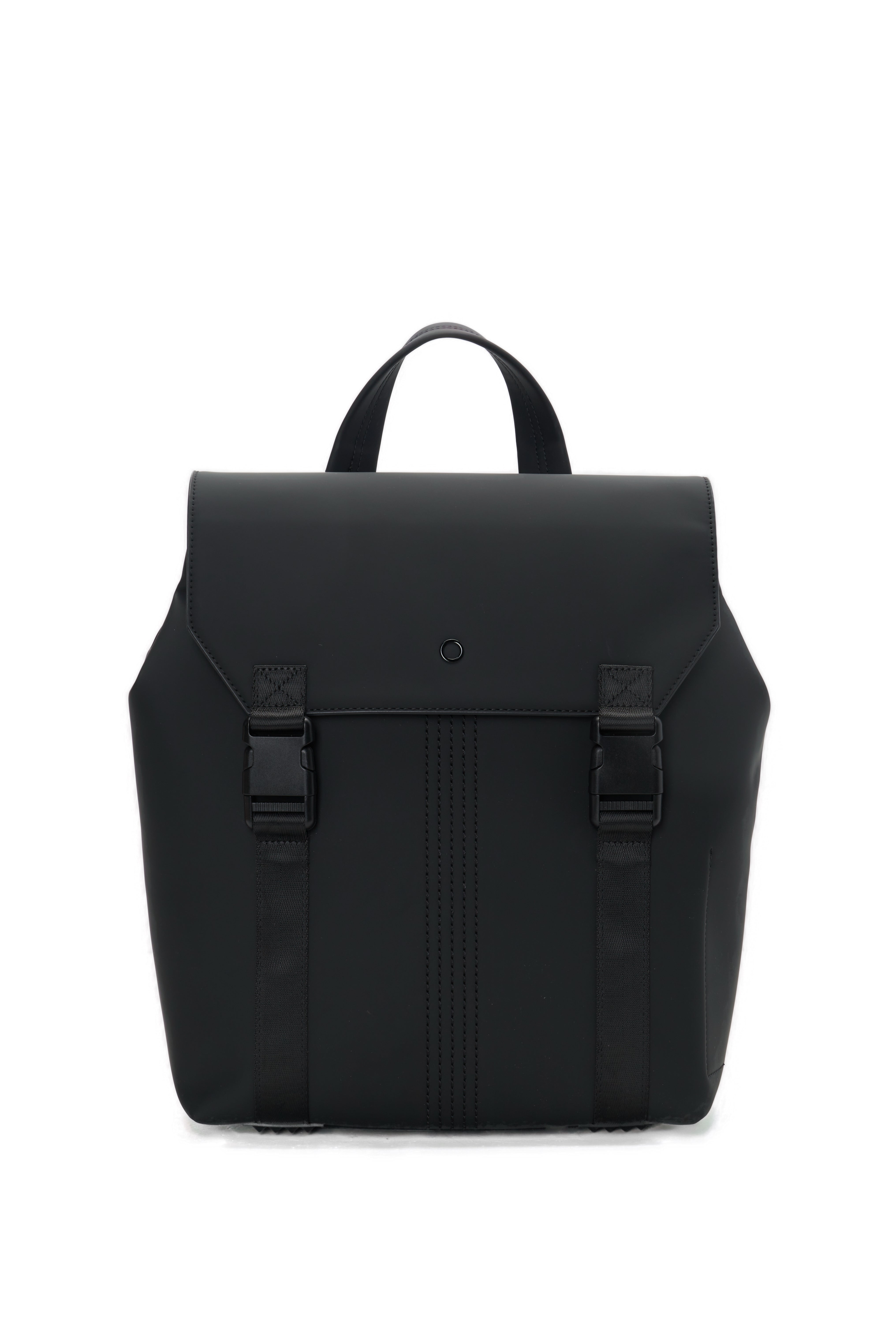 Sac À Dos Complet Avec Bretelle O Bag Livigno Tissu Gommé Noir