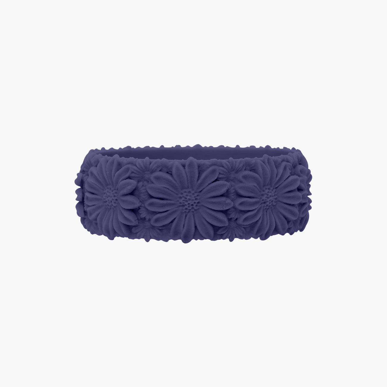 O Bracelet Daisy big silicone blu iris