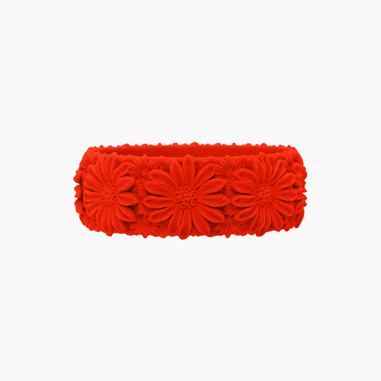 O Bracelet Daisy Big Silicone Rosso