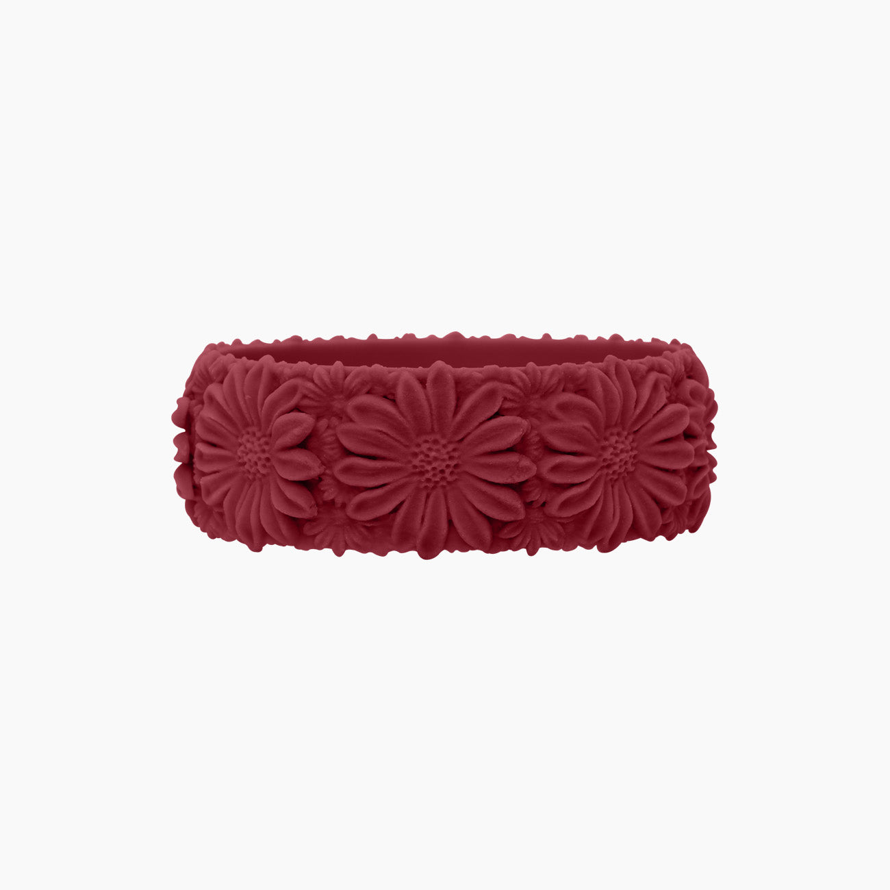 O Bracelet Daisy Big Silicone Rubino