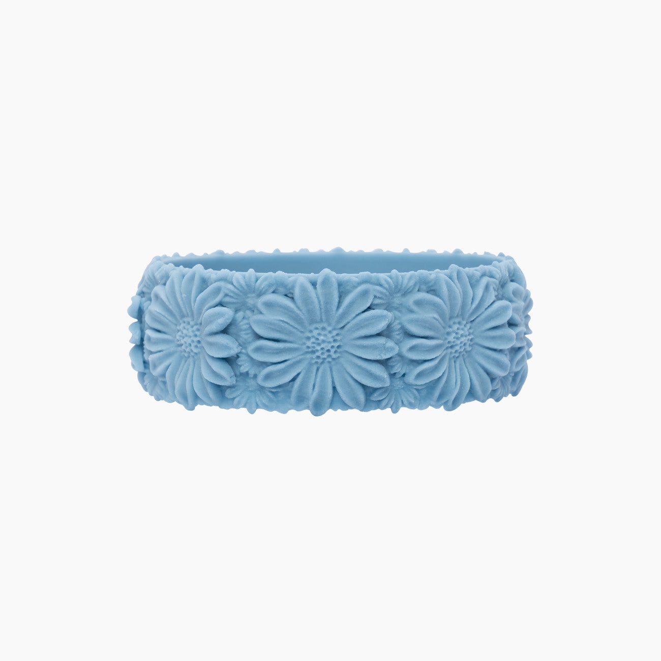 O Bracelet Daisy big silicone blu pastello