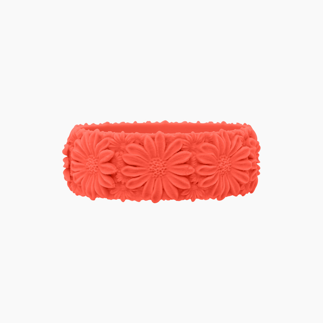 O Bracelet Daisy Big Silicone Corallo
