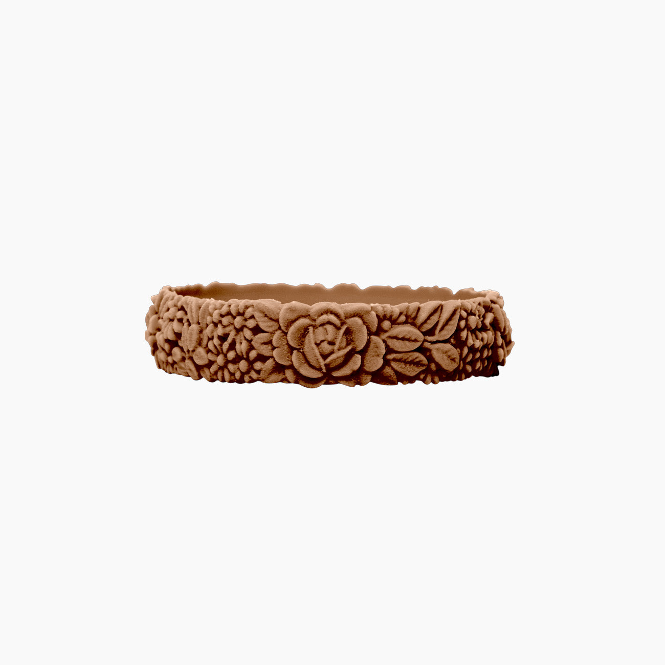 O Bracelet Flower Slim Silicone Bronze