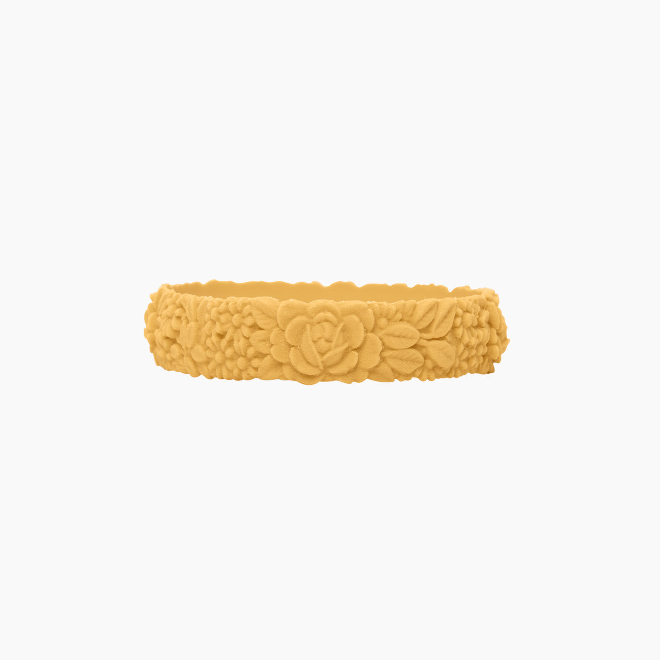 O Bracelet Flower Slim Silikon Gelb