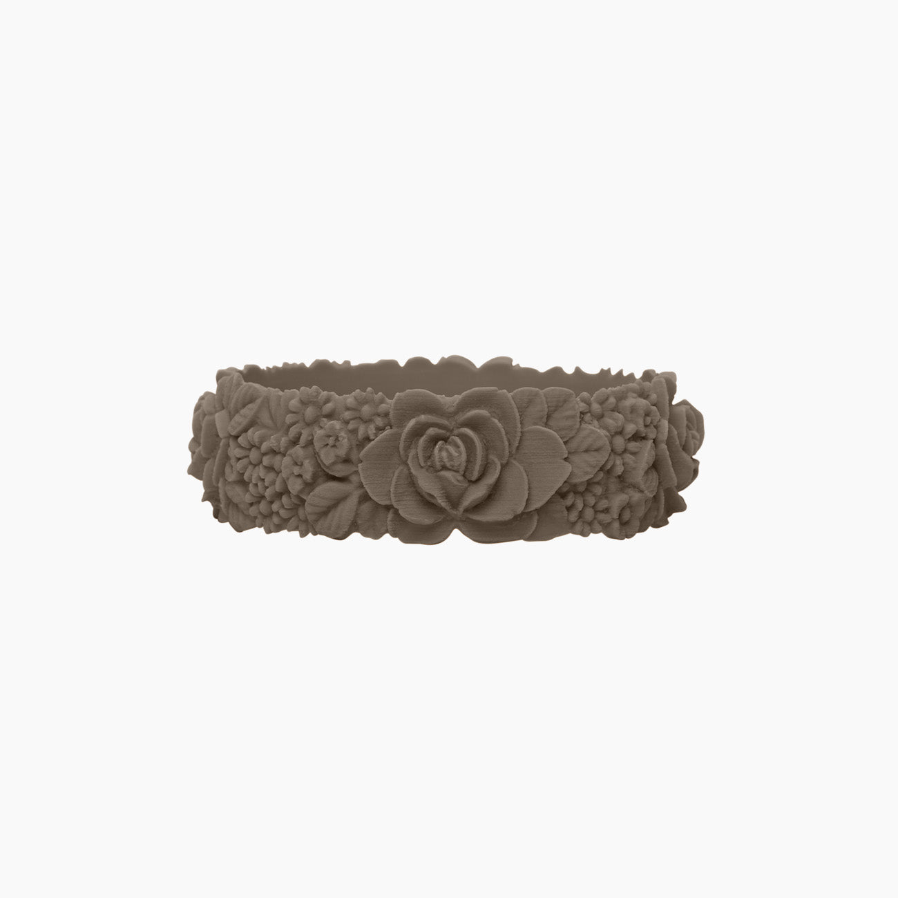 O Bracelet flower big silicone roccia