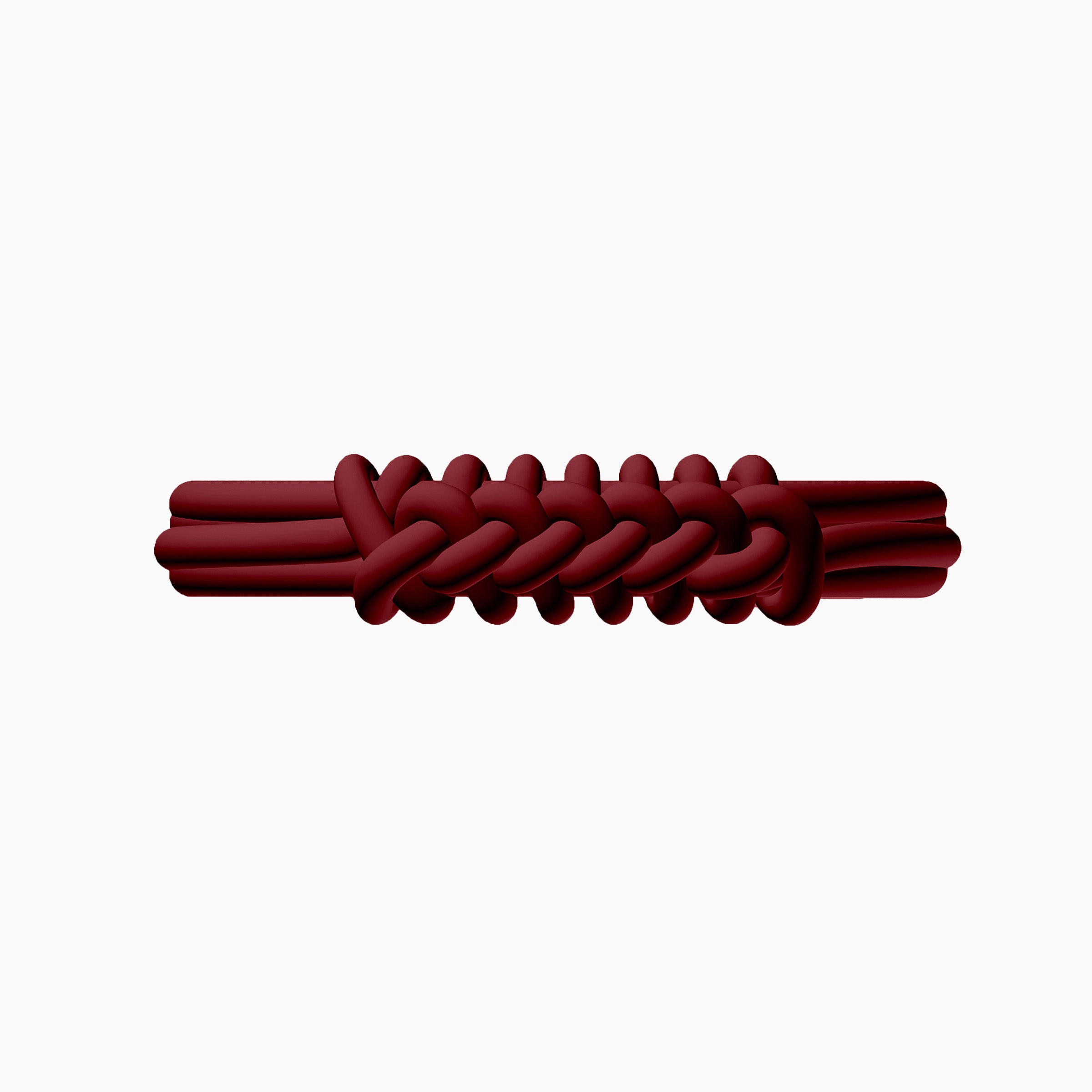 O Bracelet Knot Double Silicone Rubino