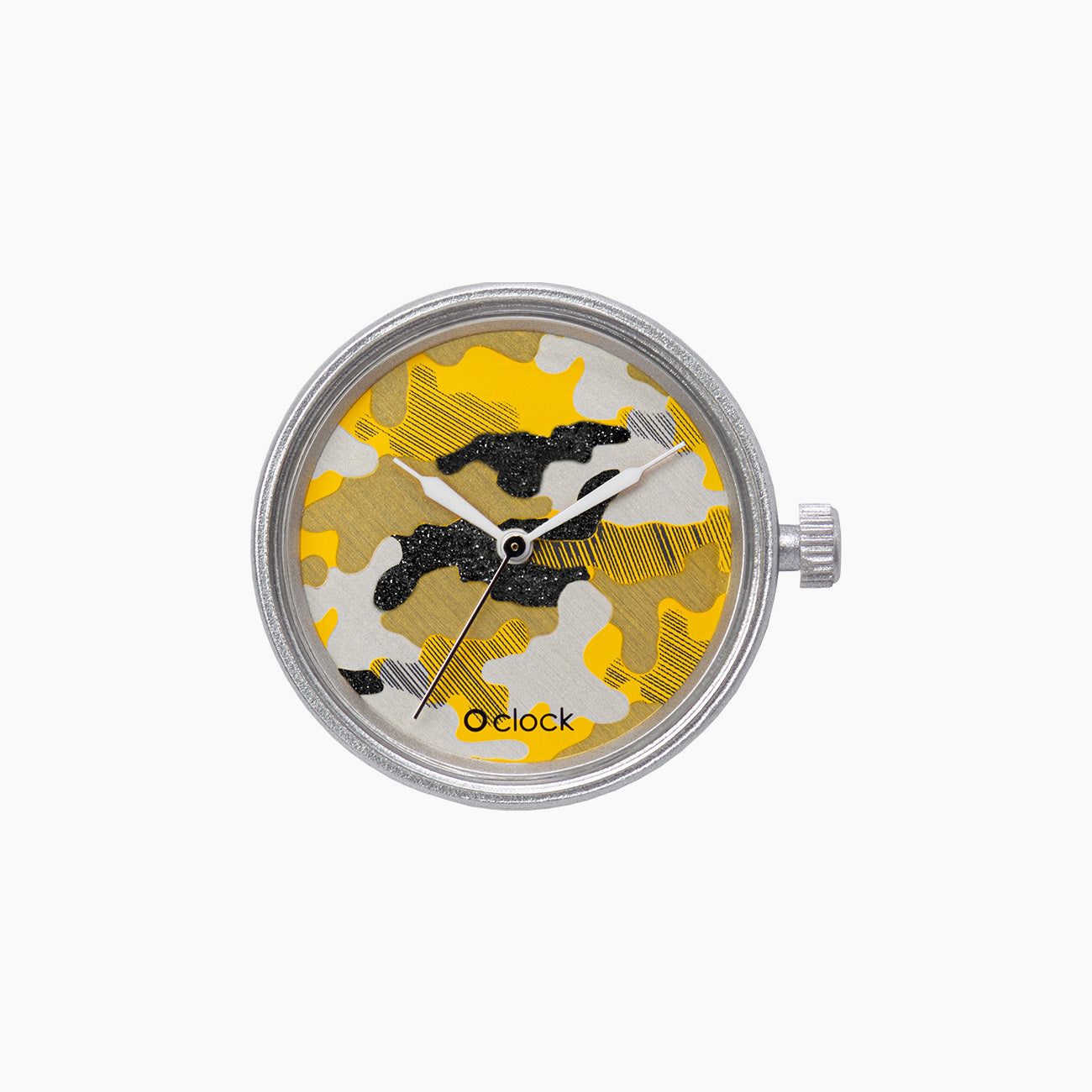 O Clock Mechanism Metal Camouflage Silver