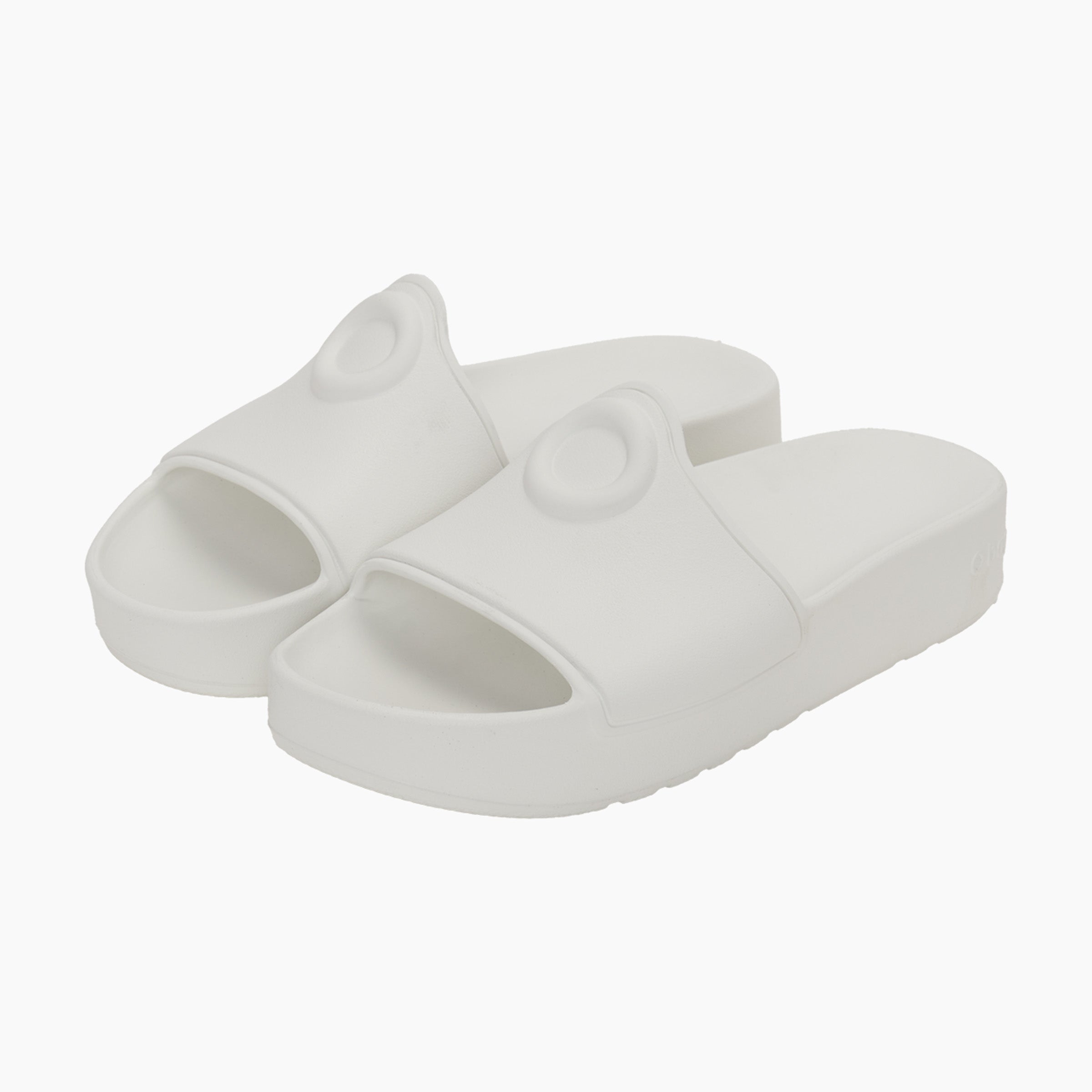 O slippers logo ciabatta donna latte