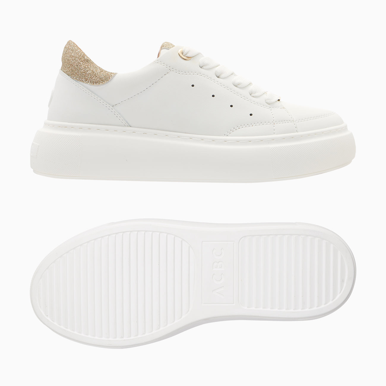 O sneakers Dubai bianco e oro