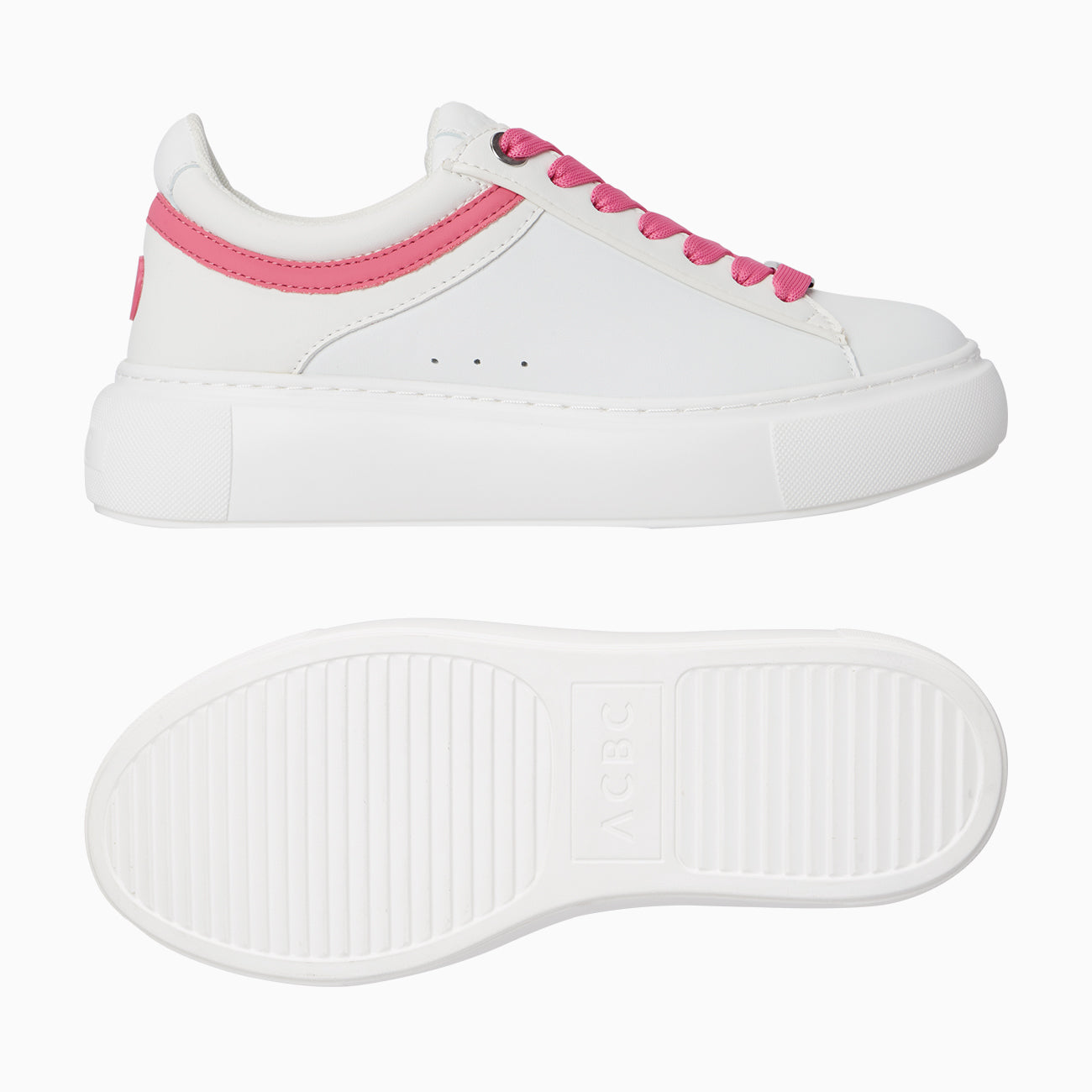O sneakers Rio blanco y rosa