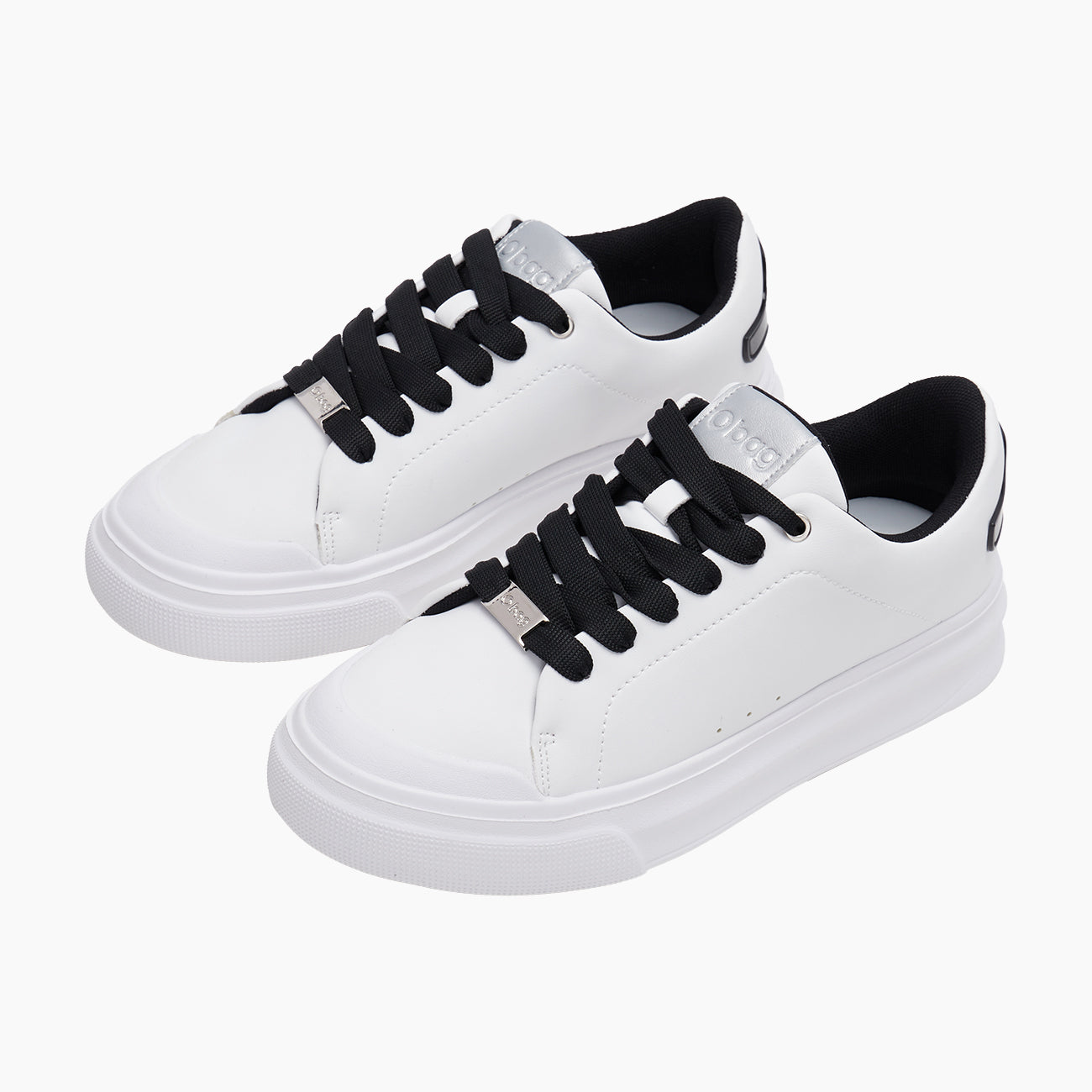 Sneaker donna White recycled materials bianco/nero
