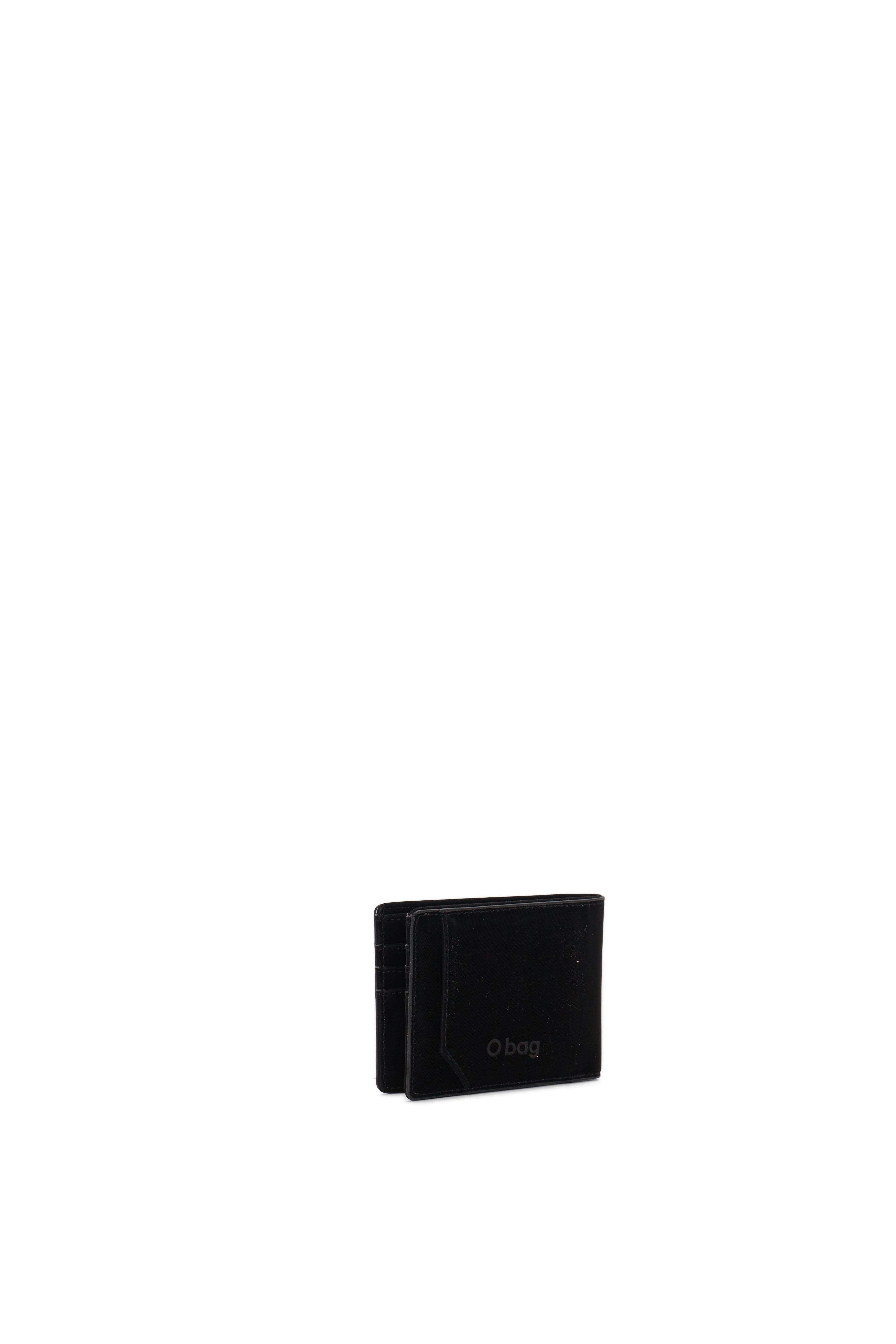 Portefeuille Complet Homme O Bag Agrifoglio Tissu Gommé Noir