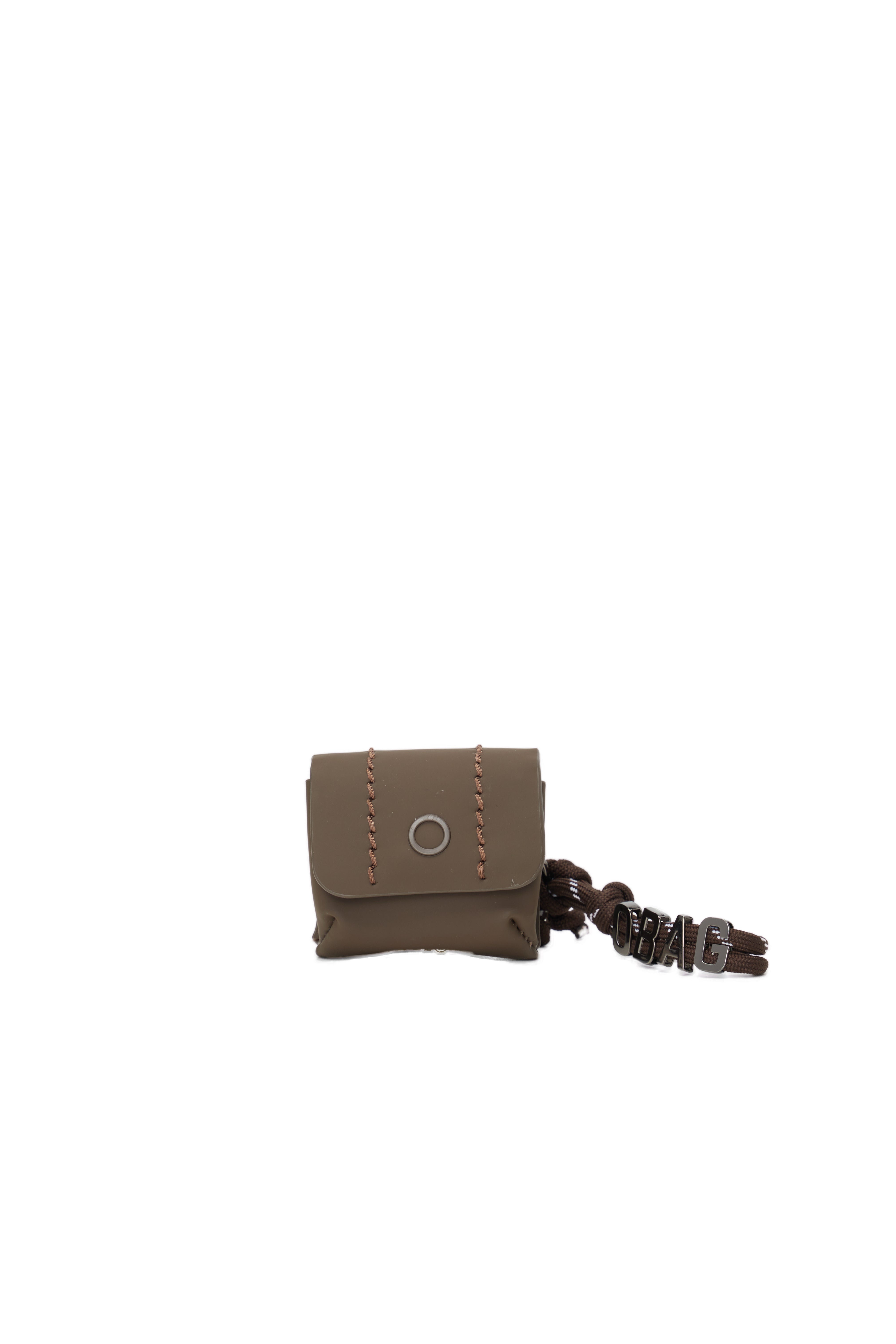 Accessoire Charms Pods Avec Mousqueton O Bag Crocus Tissu Gommé Chocolat
