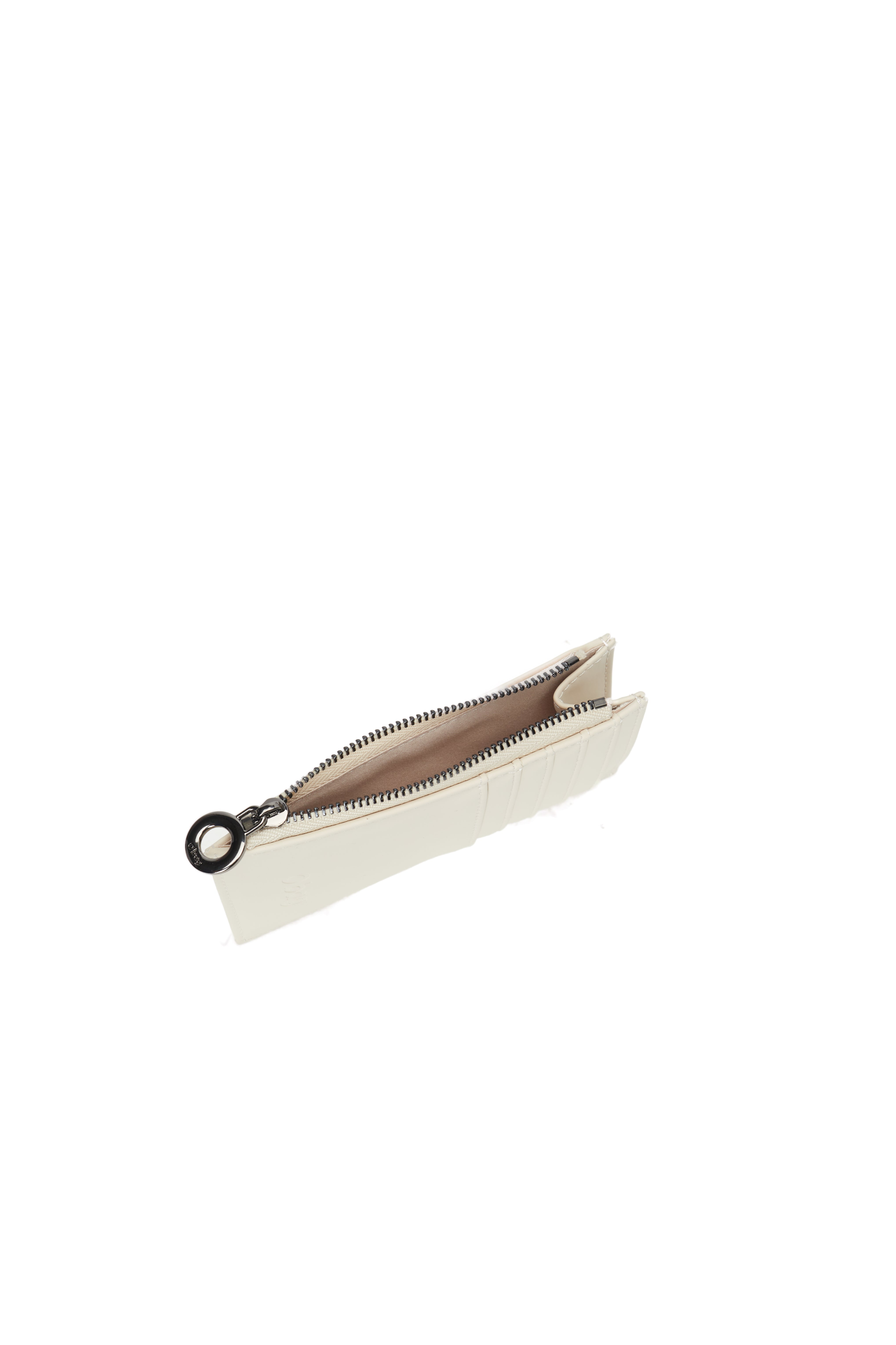 Accessoire Porte-Cartes Zippé O Bag Anemone Tissu Gommé Beurre