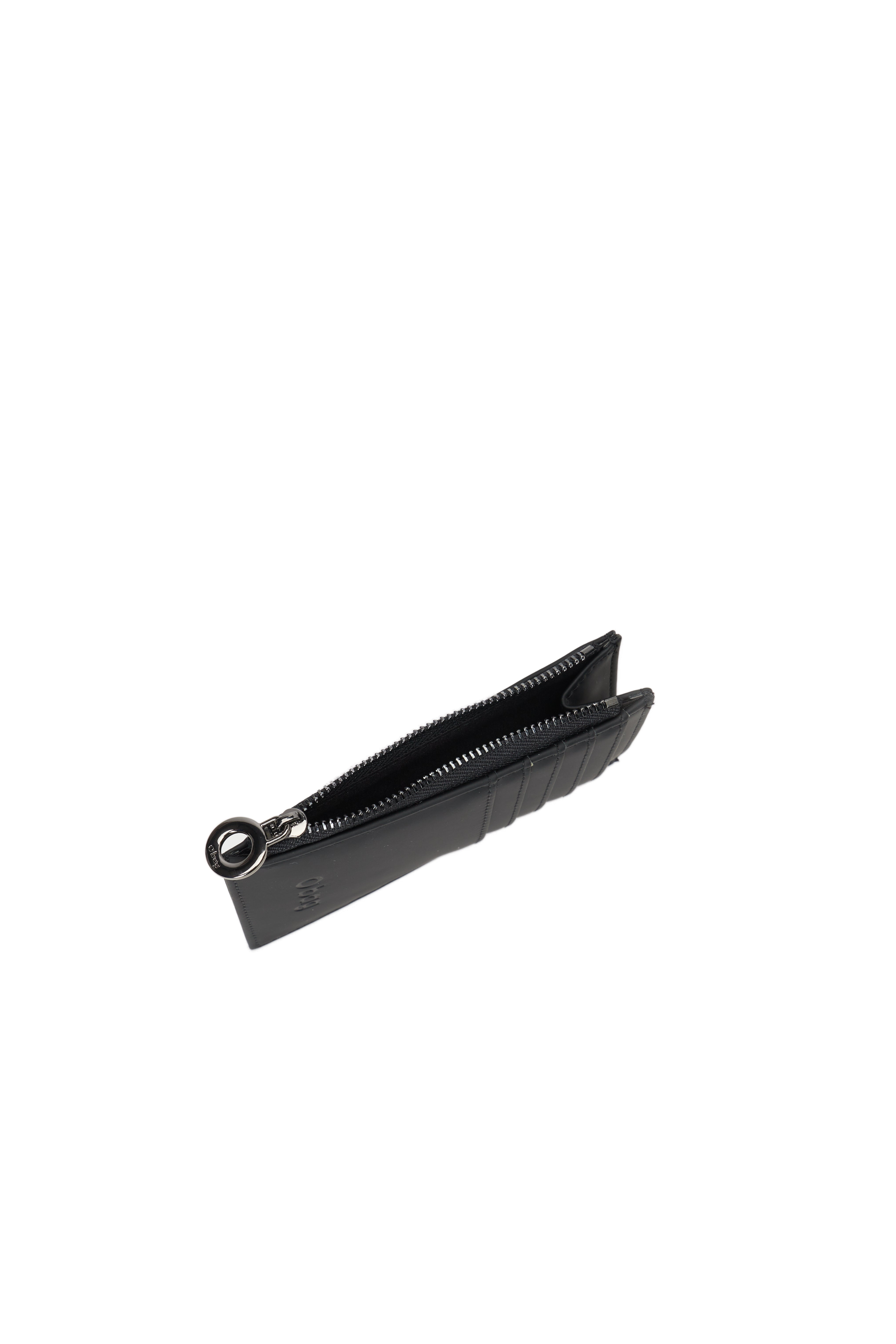 Accessoire Porte-Cartes Zippé O Bag Anemone Tissu Gommé Noir