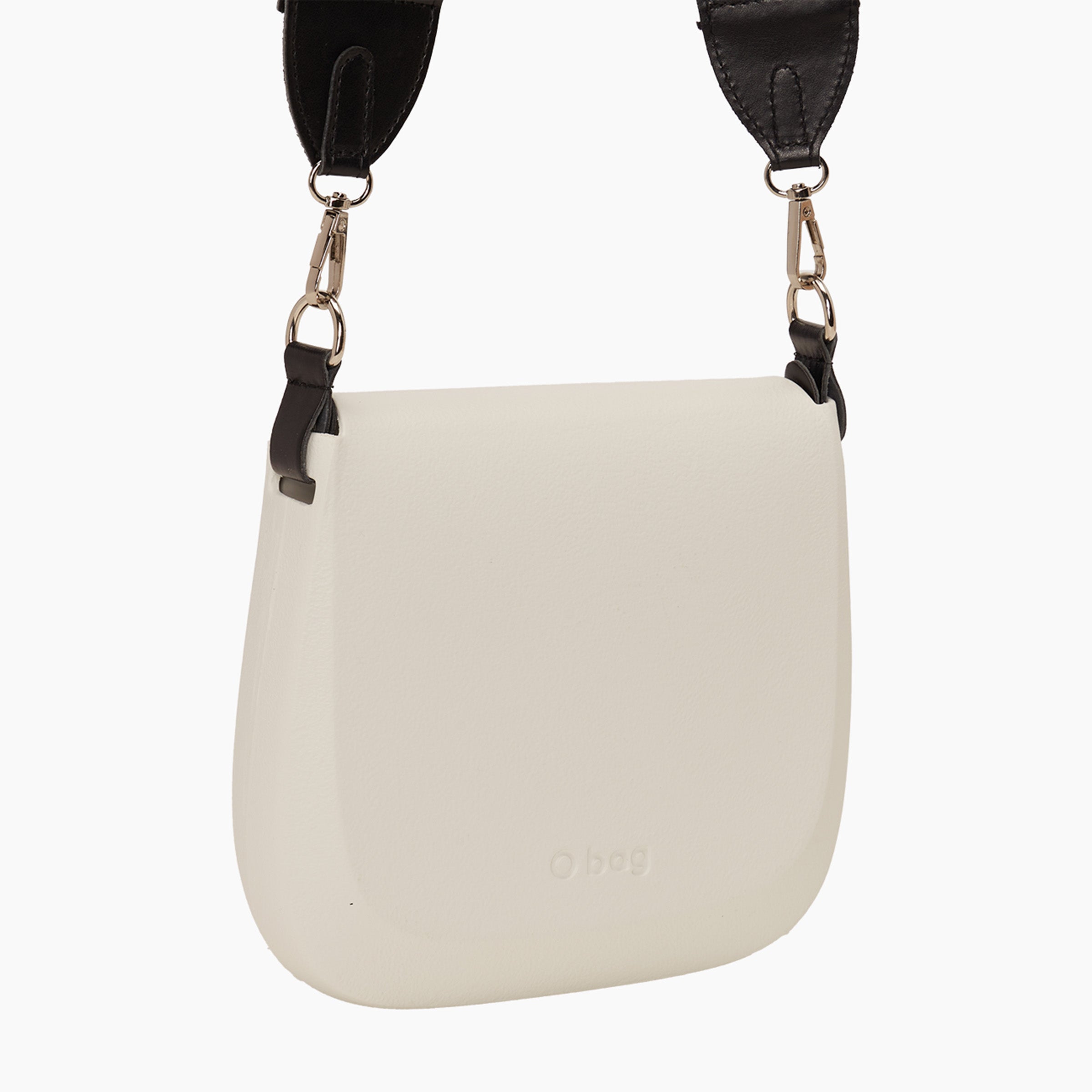Borsa composta O bag chase e tracolla regolabile tessuto disegno freccia latte