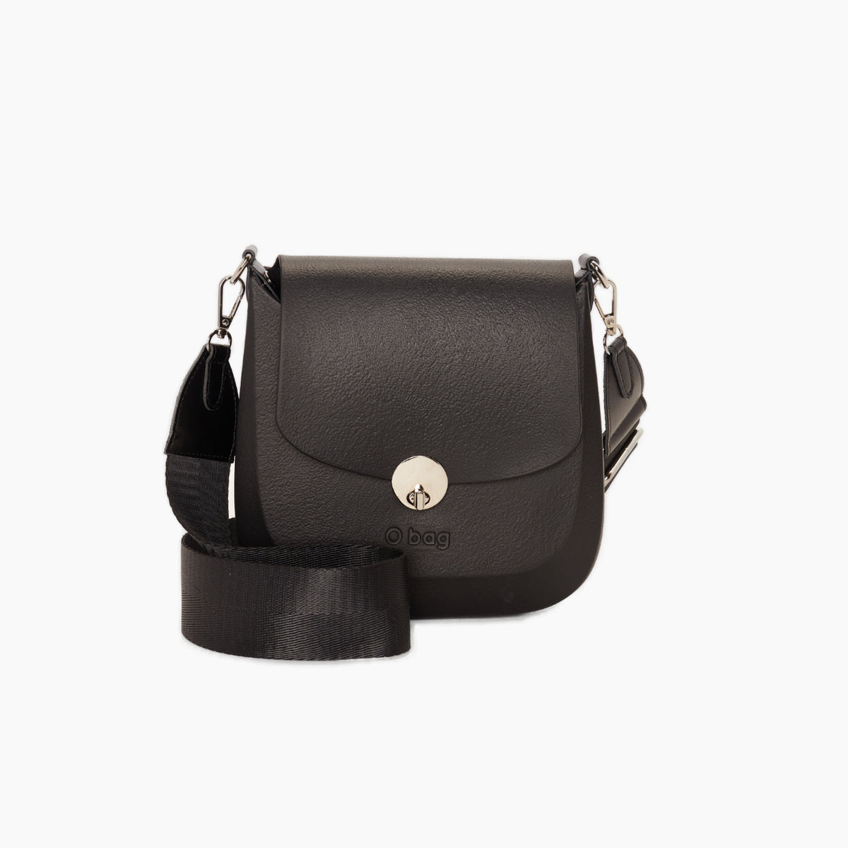 Borsa Composta O Bag Chase E Tracolla Regolabile Tessuto Nastro Nylon + Nappa Nero